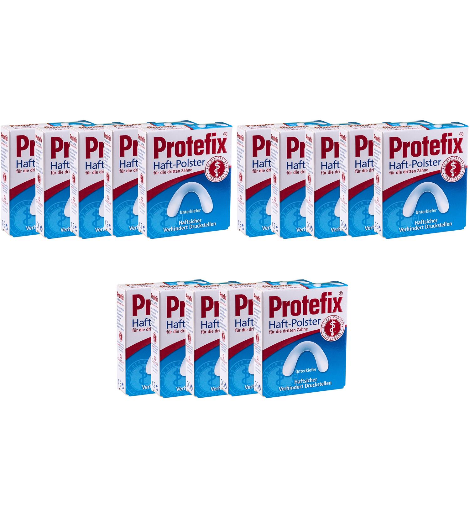 15x PROTEFIX adhesive pads for lower jaw 30 pcs PZN 1599588