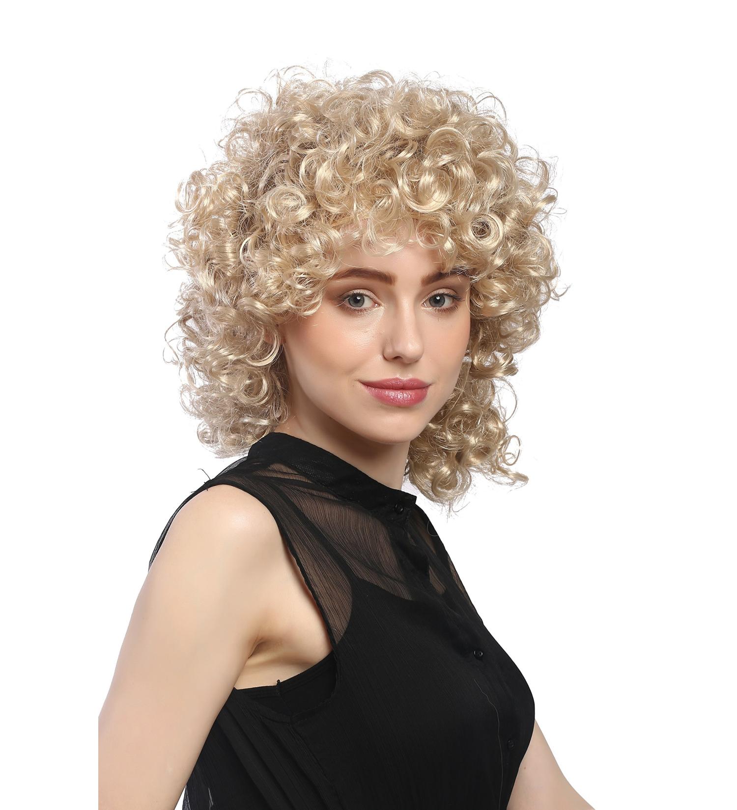 WIG ME UP 91074-ZA83 | Medium Length Thick Curly Blonde Wig for Ladies - Perfect for Carnival & Mardi Gras - 80s Style - Buy Online on GoSupps.com