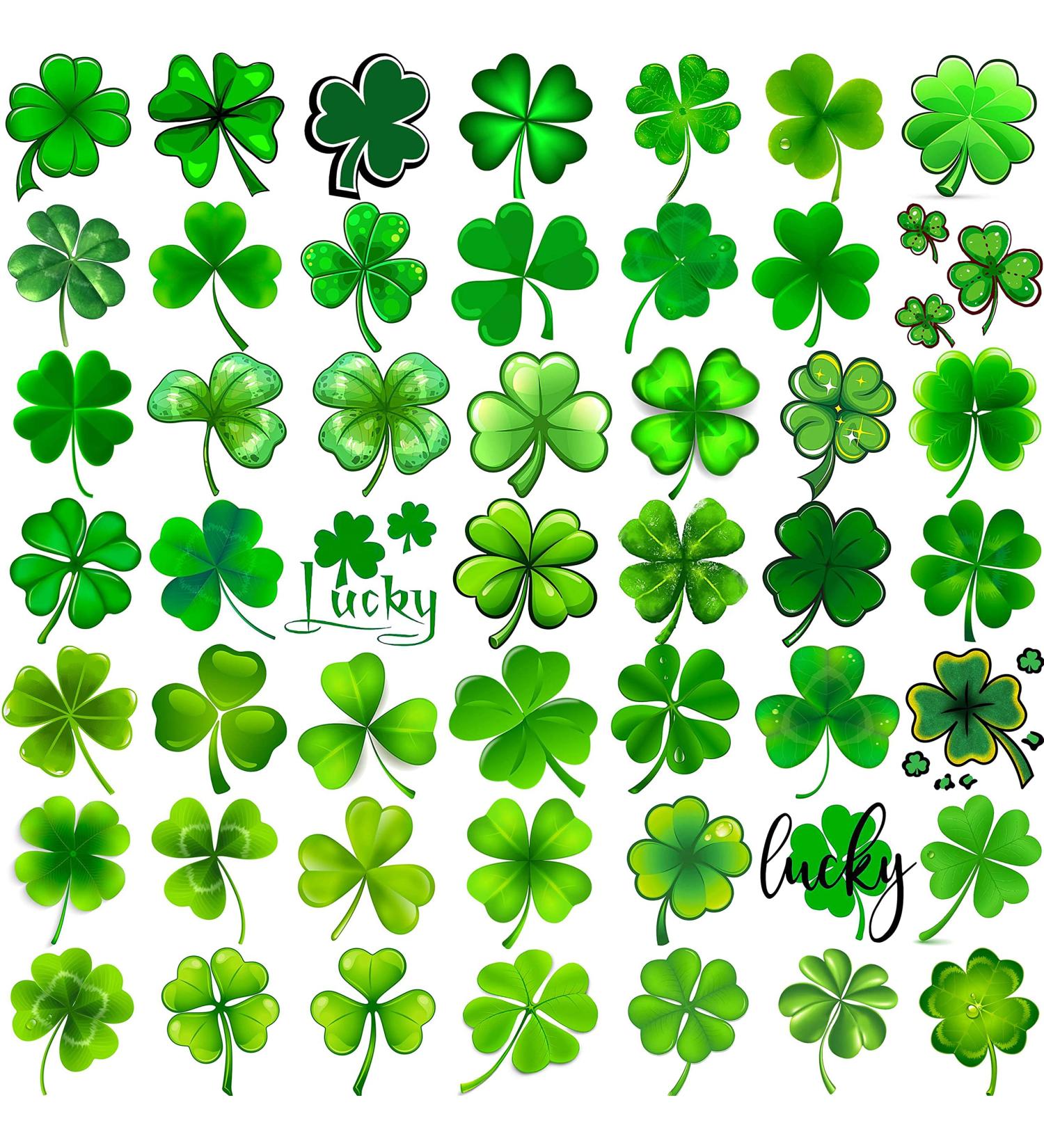48 PCS FANRUI 3D Shamrock Temporary Tattoos - Saint Patrick's Day Party Favor for Kids & Adults - Lucky Green Four Leaf Clover Decals - Buy Online on GoSupps.com