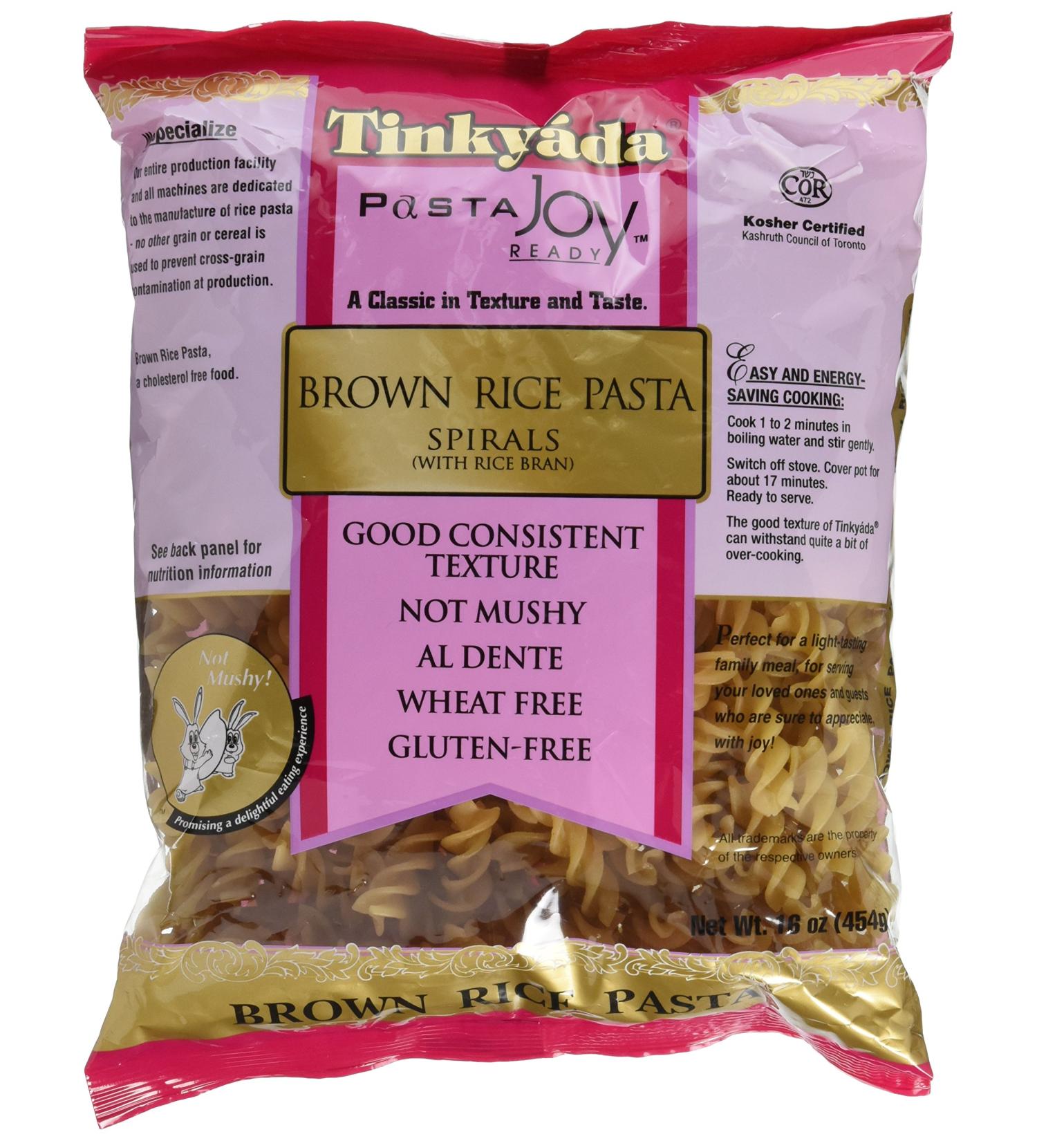 Tinkyada Brown Rice Spirals - 3x16oz. Gluten-Free Pasta - Buy Online on GoSupps.com