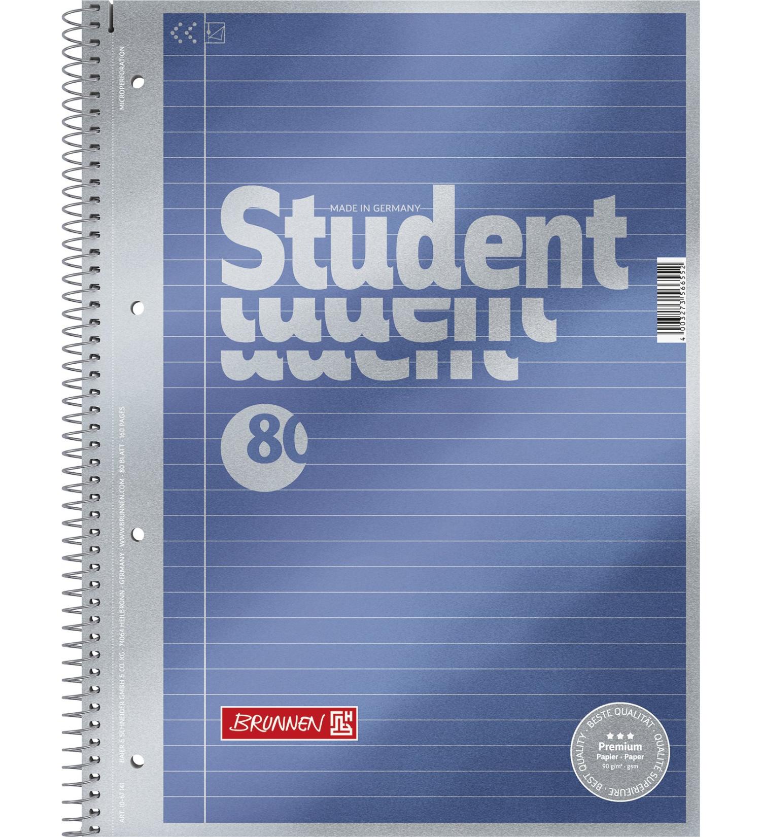Premium A4 Fountain Notepad - 80 Sheets Lined 90g/m 4-Fold Punched Metallic Cover - Ideal for College Students | International Shipping Available - Buy Online on GoSupps.com
