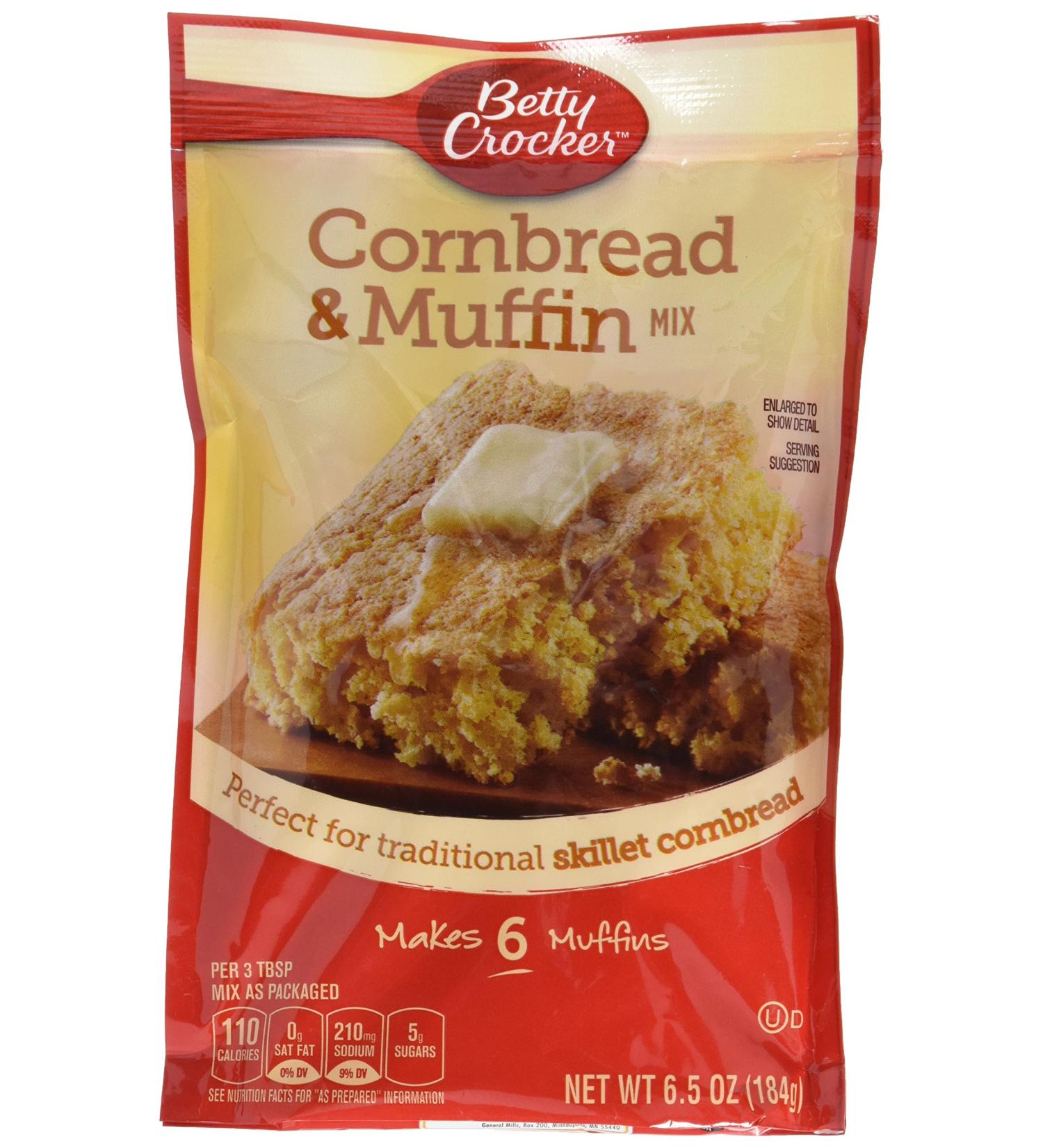 Betty Crocker Authentic Cornbread & Muffin Mix 6.5oz Pouches - Pack of 6 - Buy Online on GoSupps.com