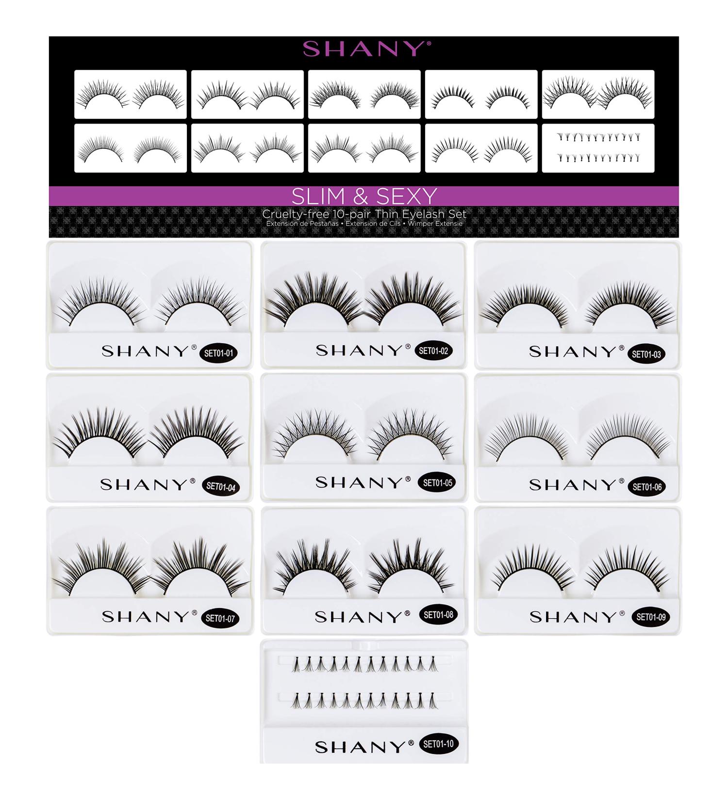 SHANY Eyelash Extend - Set of 10 Assorted Reusable Eyelashes | Thin Collection - International Shipping Available - Buy Online on GoSupps.com