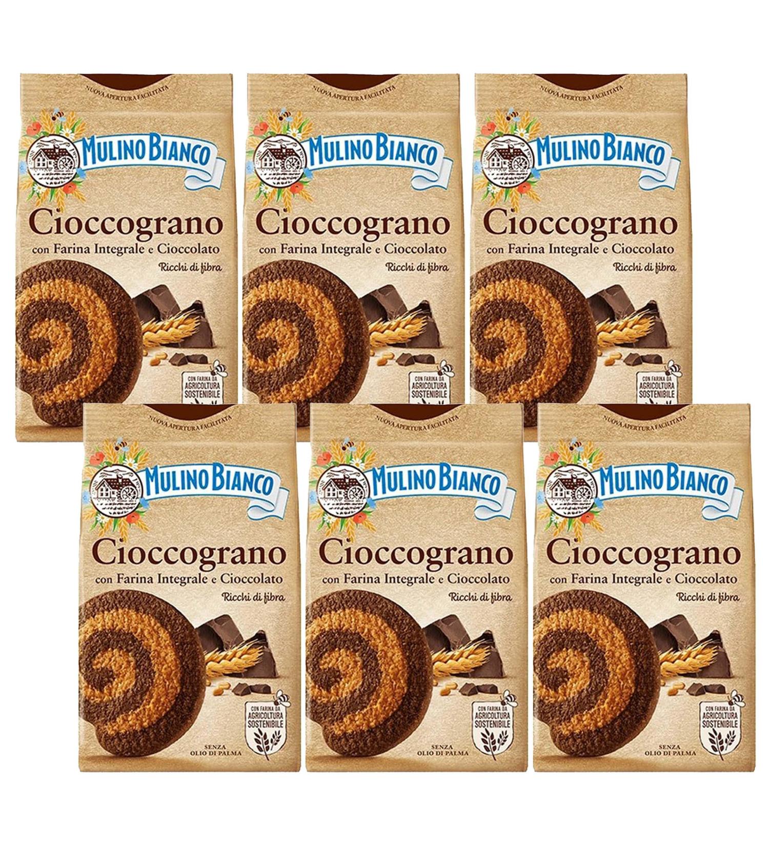 MULINO BIANCO Cioccograno Italian shortbread biscuits made with wholemeal flour and dark chocolate 330g x 6 packets (Cioccograno x6) Cioccograno x6 - Buy Online on GoSupps.com