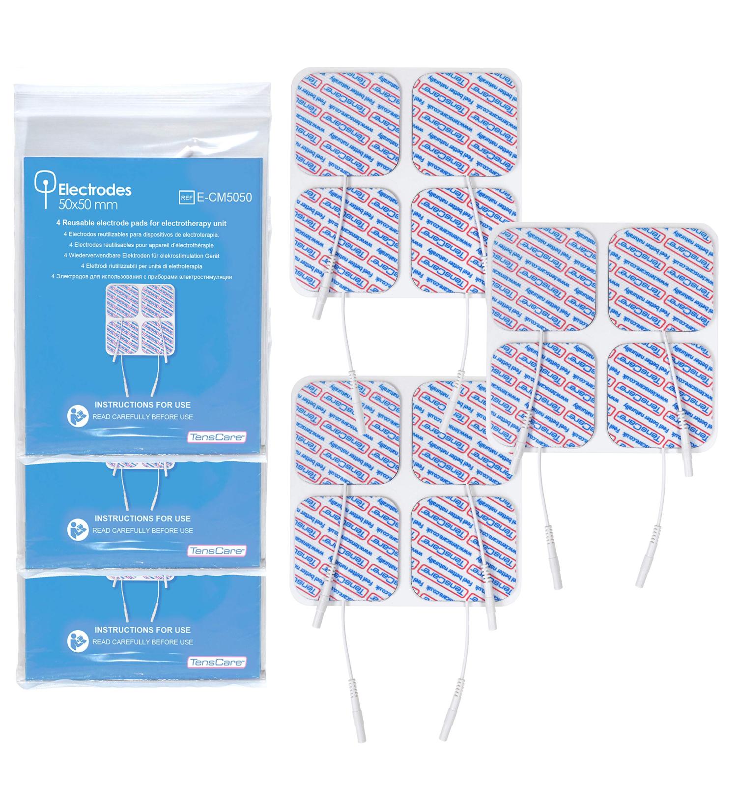 TensCare Replacement Electrodes - 50x50mm 3 packs of 4 electrodes - Buy Online on GoSupps.com