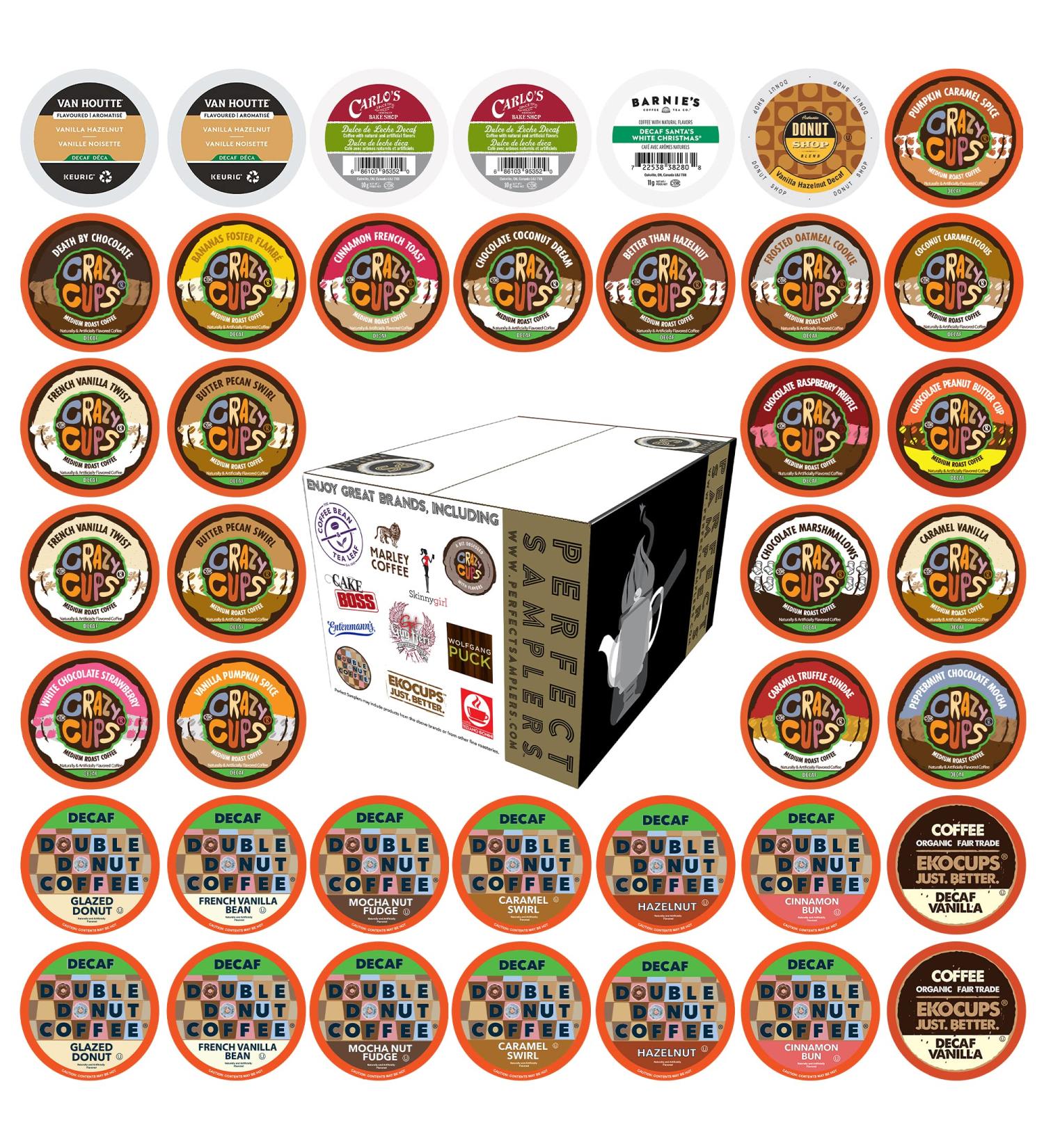 Flavored Decaf Coffee Pods Variety Pack - 40 Count - Compatible with Keurig K Cups Brewers - Buy Online on GoSupps.com