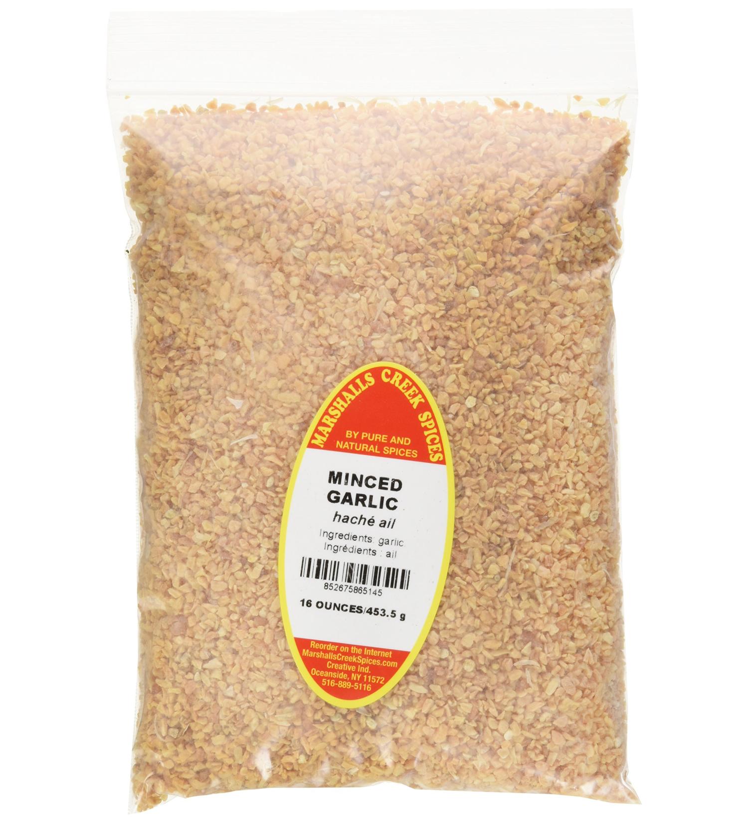 Marshalls Creek Spices Refill Pouch Minced Garlic Seasoning XL 16 Ounce - Buy Online on GoSupps.com