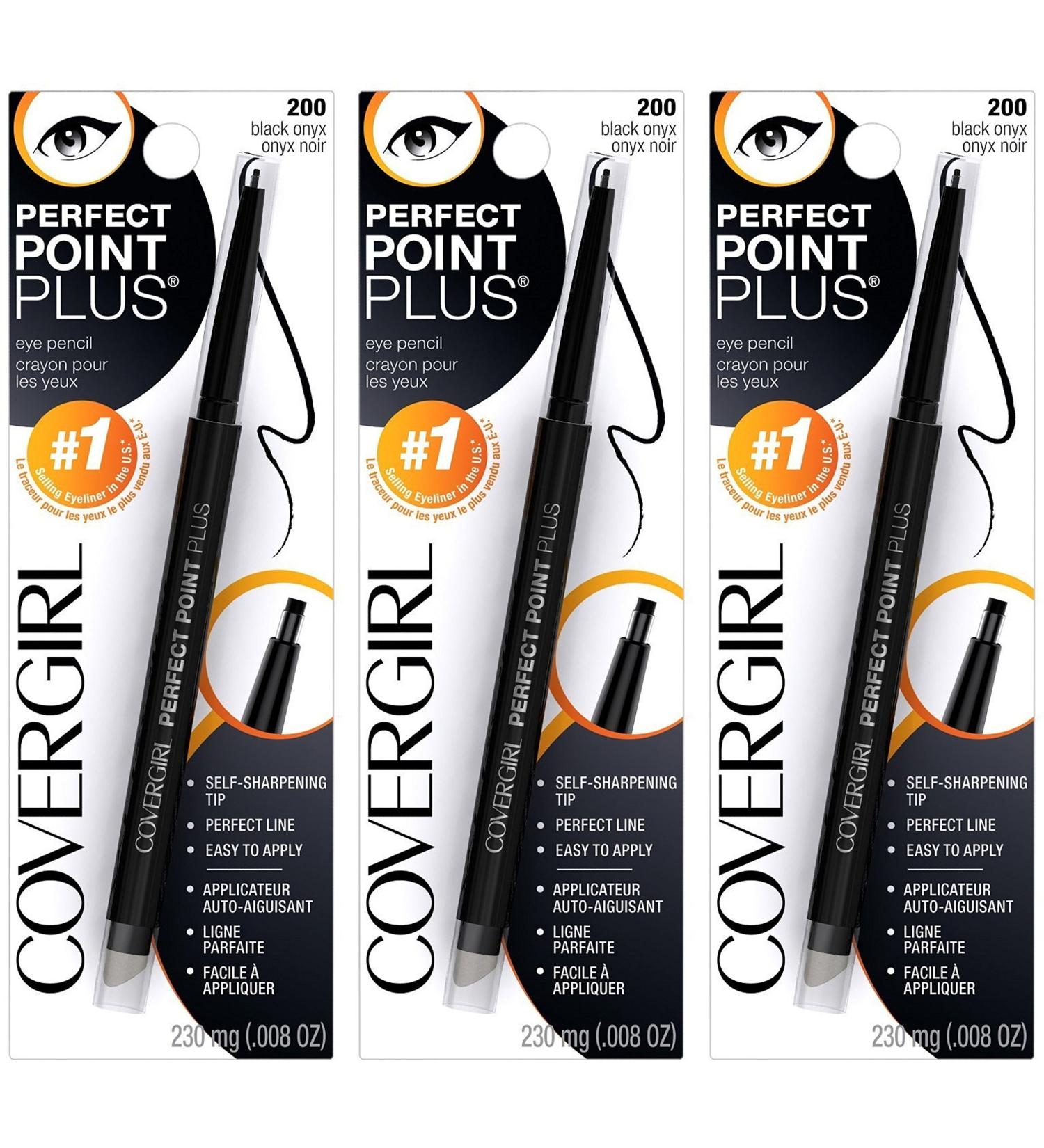 CoverGirl Perfect Point Plus Eye Pencil - 200 Black Onyx - Pack of 3 Pencils - Buy Online on GoSupps.com