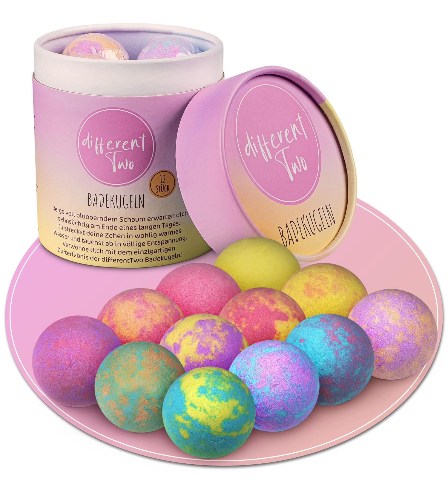 Bath Bombs Set - 12 Handmade Bath Bombs Gift Set for Valentine's Day & Birthdays - Perfect Relaxation & Aromatherapy - Buy Online on GoSupps.com