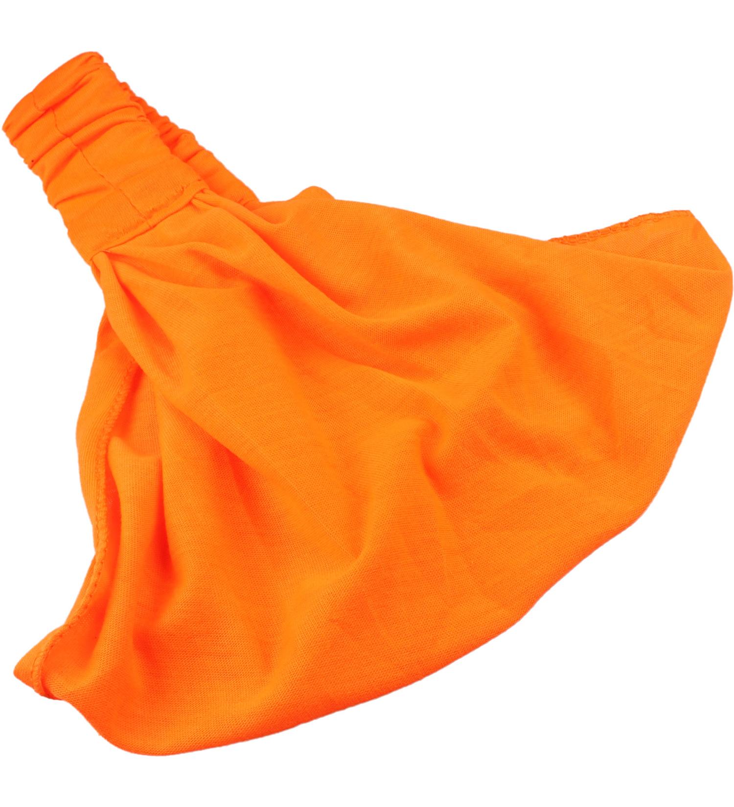 Headwrap Headband Elasticated Head Wrap Cotton In Many Colours Stretchy 3 In 1 Neon Orange
