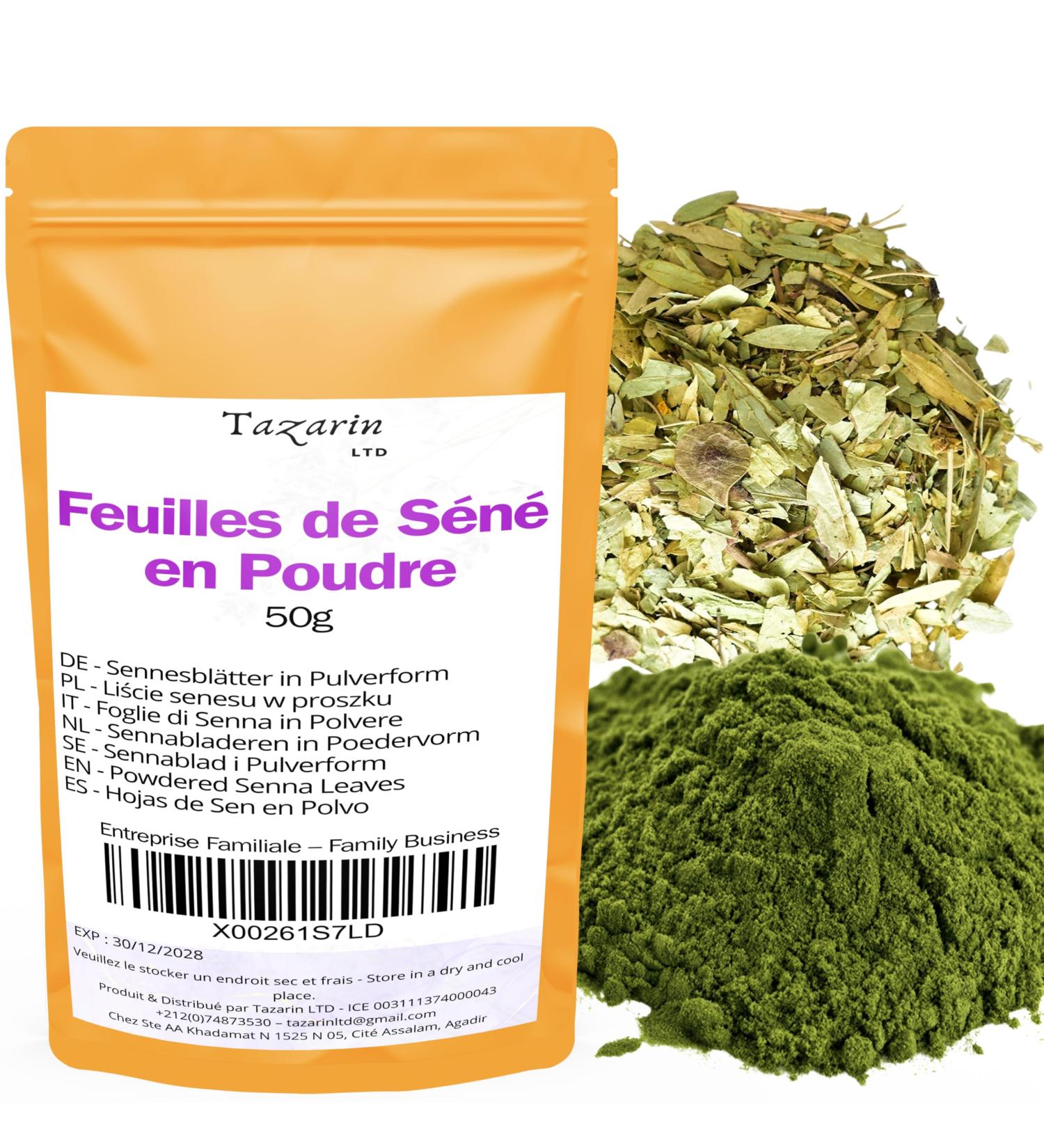  Tazarin LTD 50g Senna Leaf Powder - | Senna Powder - 100% Natural Pure Superior Quality - No Additives TazarinLtd - Buy Online on GoSupps.com