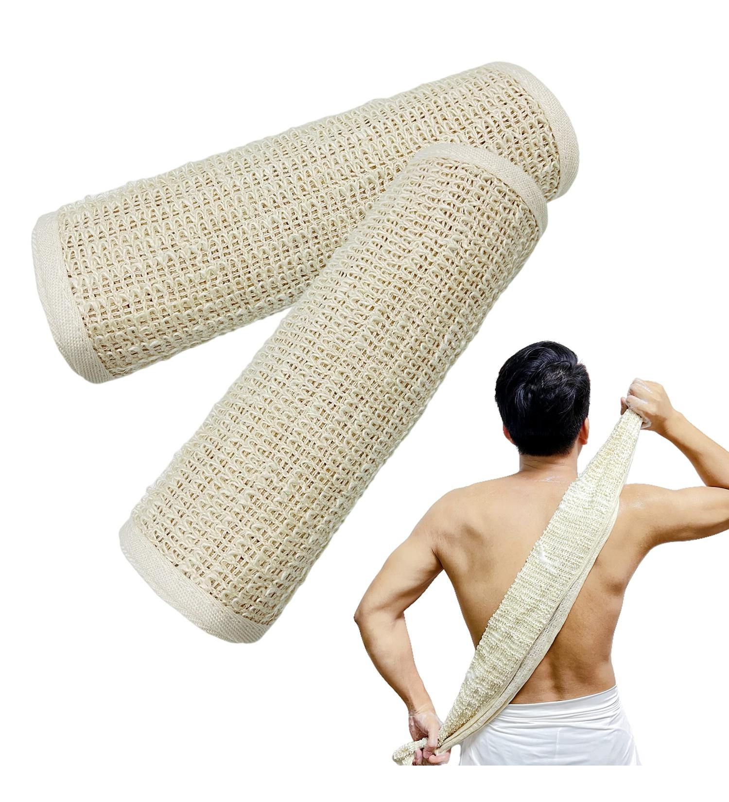 Extra Long Double-Sided Exfoliating Loofah Body Scrubber for Men & Women - Deep Clean Shower Towel - Buy Online on GoSupps.com