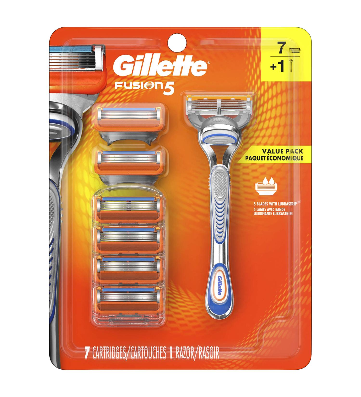 Gillette Fusion5 Men's Razor with 6 Blade Refills - 1 Handle | Packaging May Vary - Buy Online on GoSupps.com