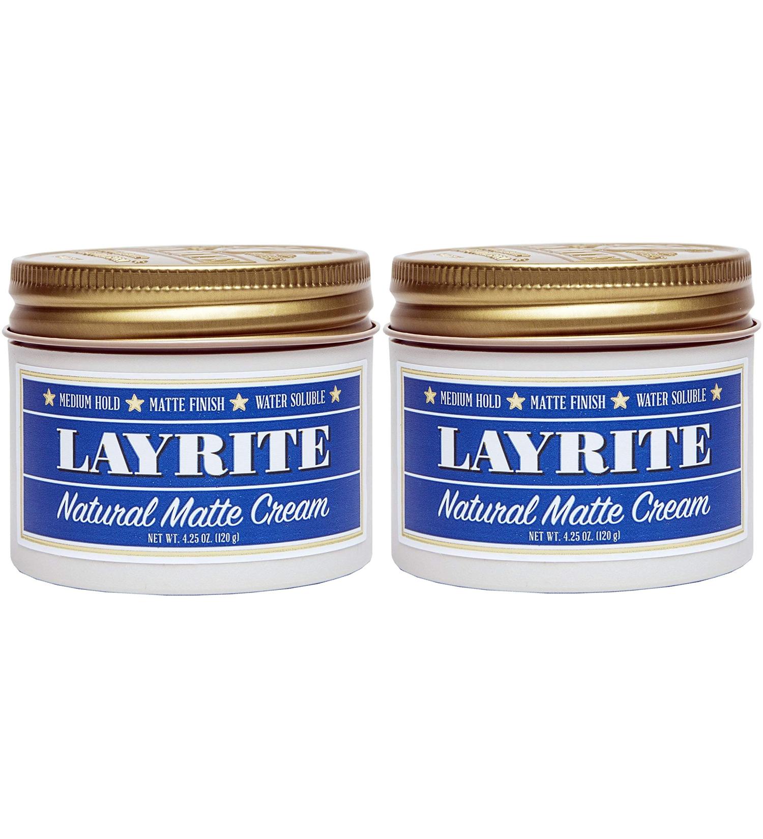Layrite Natural Matte Cream Pomade 4.25 oz 2 PACK - Buy Online on GoSupps.com