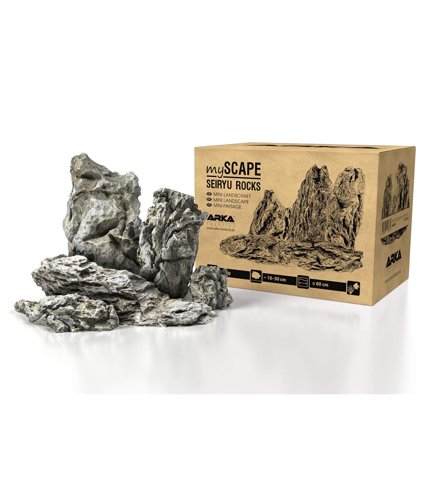 ARKA Aquatics myScape-Rocks Seiryu Mini Landscape Natural Rock for Unique Aquascapes in Any Freshwater Aquarium & Terrarium Ideal for Aquarium Widths up to Approx. 60 cm 5 kg Grey M multicoloured M (1er Pack) - Buy Online on GoSupps.com