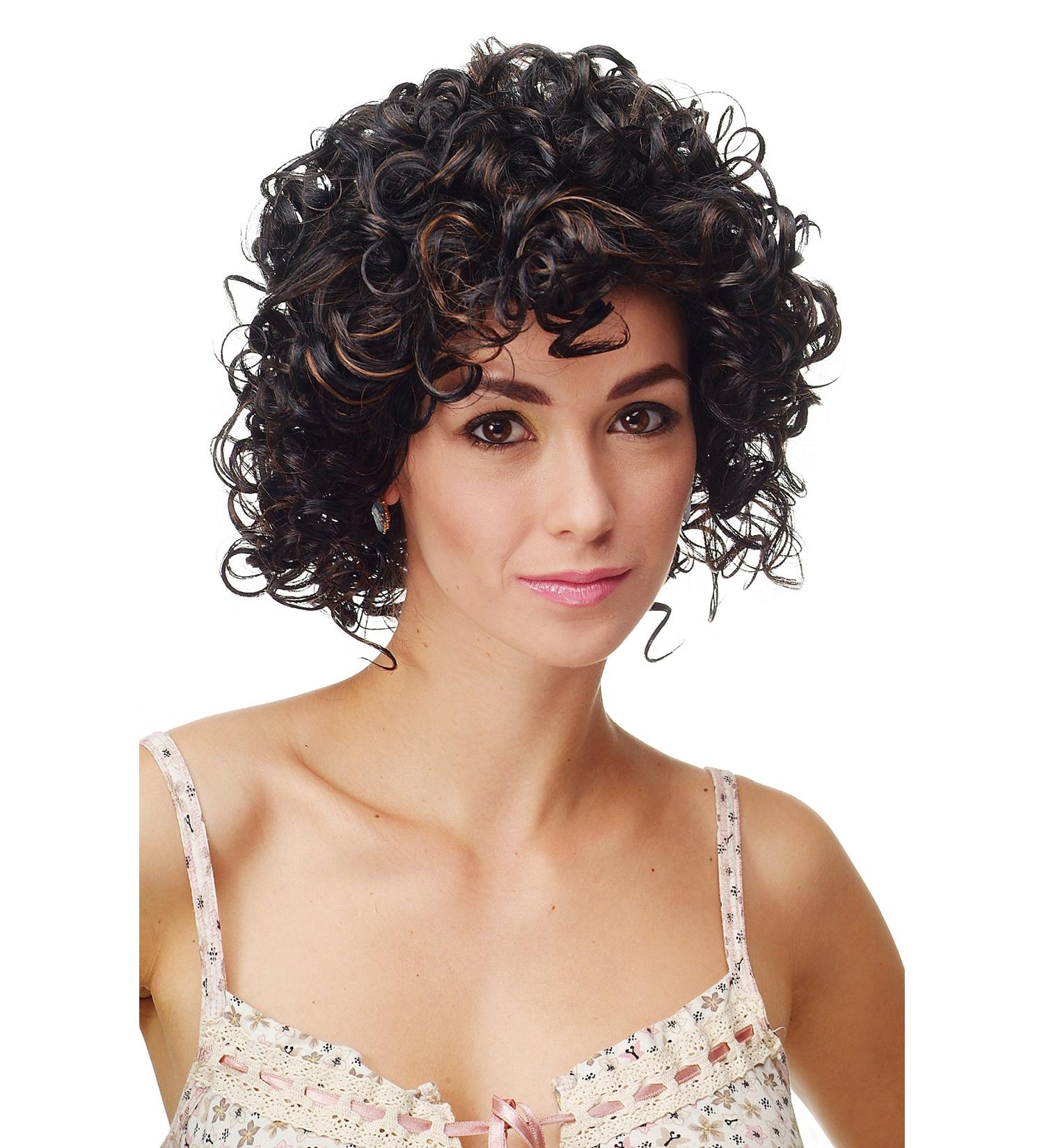 Wig Me Up DW1066-1BH30 Women's Wig - Voluminous Curly Afro Style with Black & Brown Highlights - Shop Internationally! - Buy Online on GoSupps.com