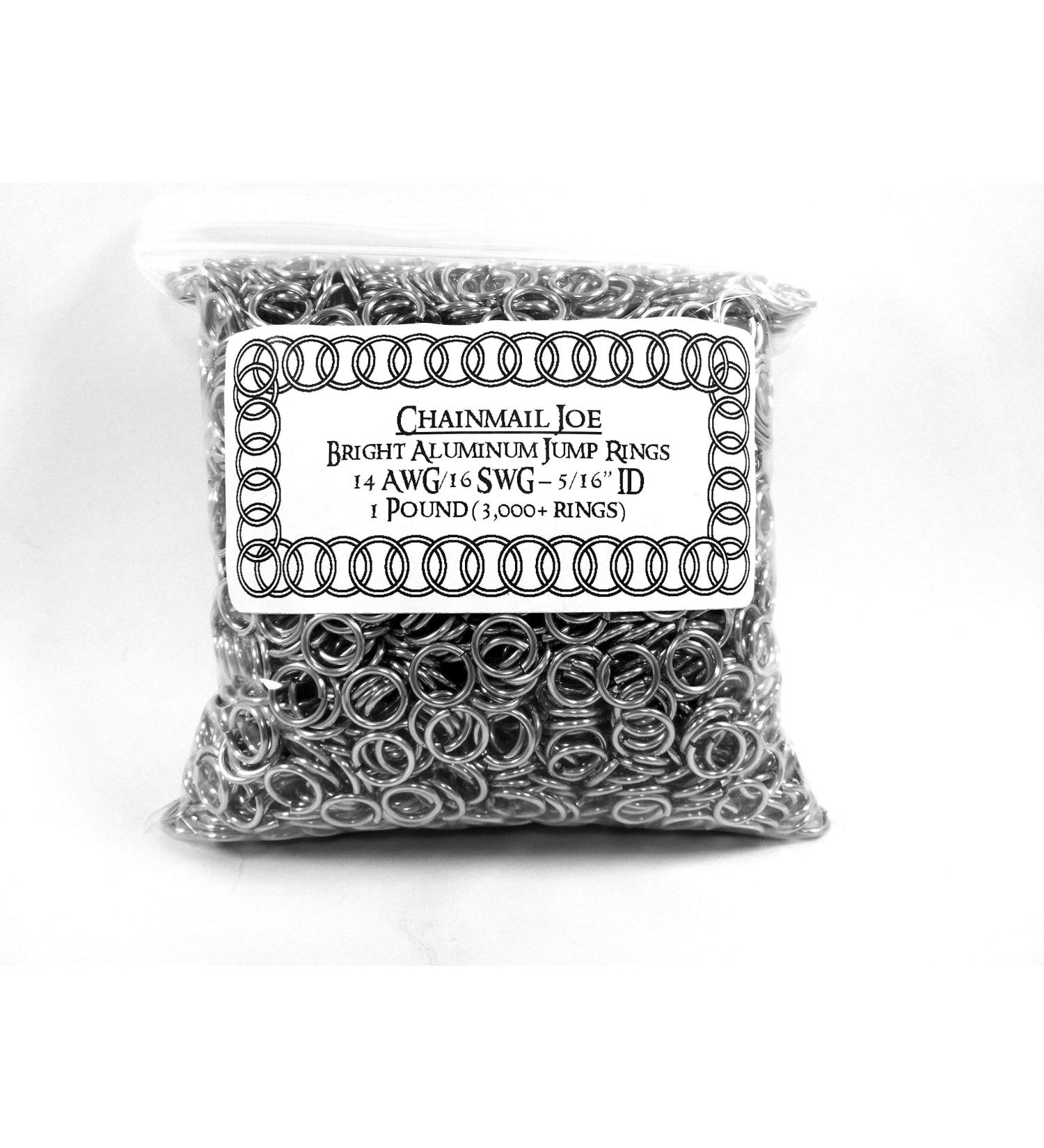 1lb Bright Aluminum Chainmail Jump Rings 16G 5/16 ID - 3000+ Rings | 16SWG 5/16 ID - Buy Online on GoSupps.com