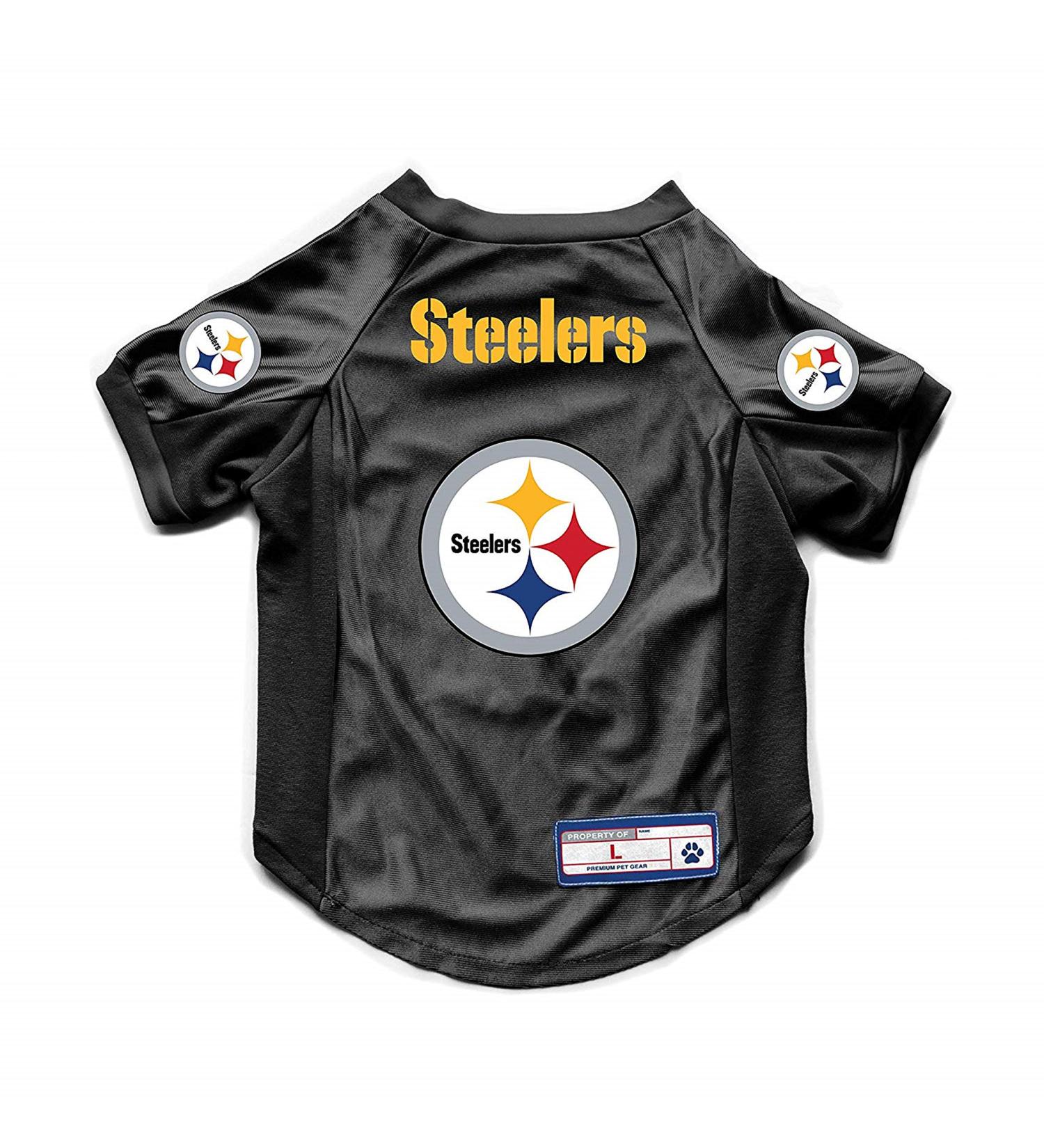 Littlearth Unisex-Adult NFL Pittsburgh Steelers Stretch Pet Jersey, Team Color, X-Large XL (Neck: 16", Girth: 25"-30", Back: 19") Pittsburgh Steelers