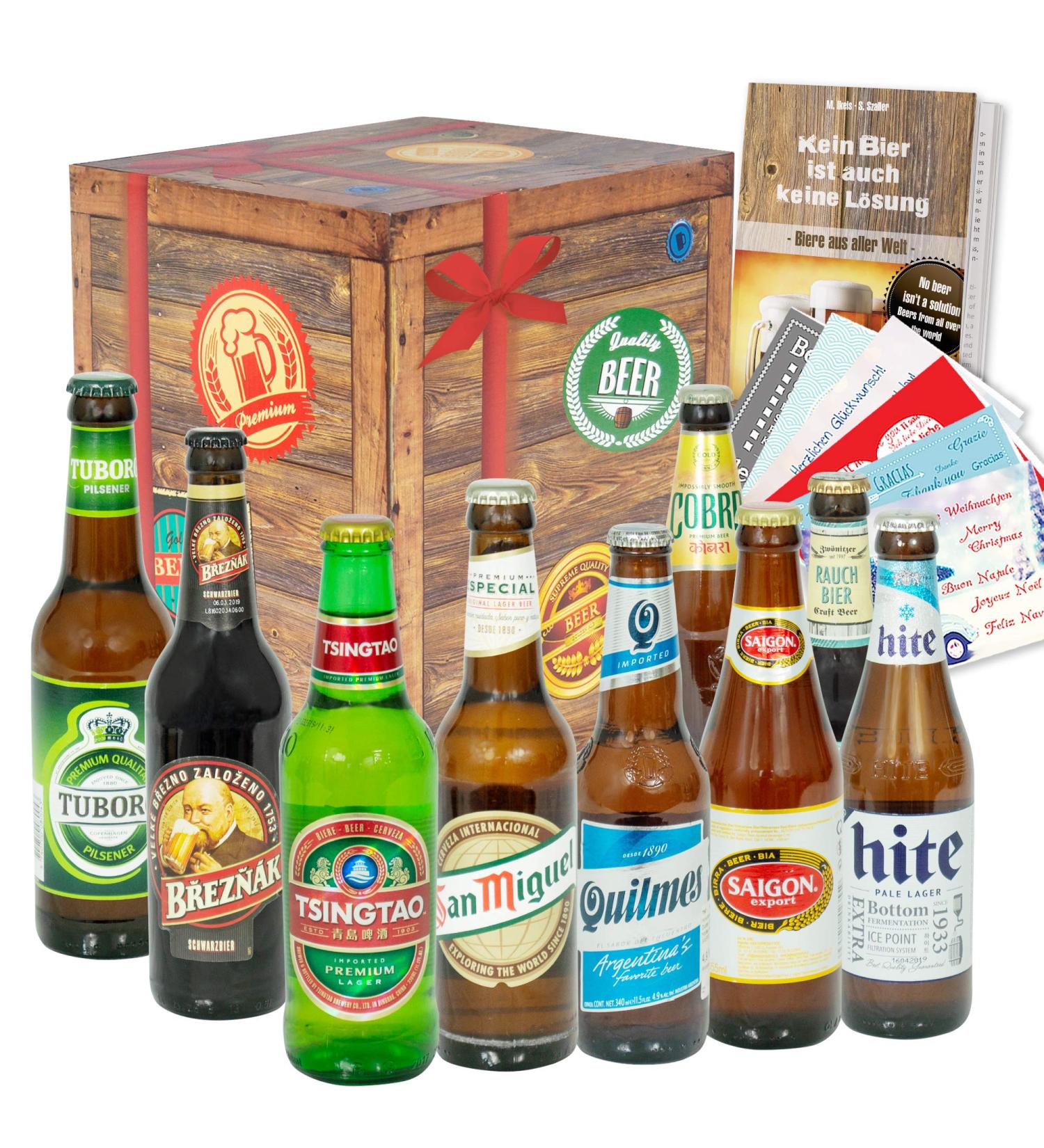 Unique Men's Gift Set: 9 Premium International Beers Perfect Birthday Gift for Him - Buy Online on GoSupps.com