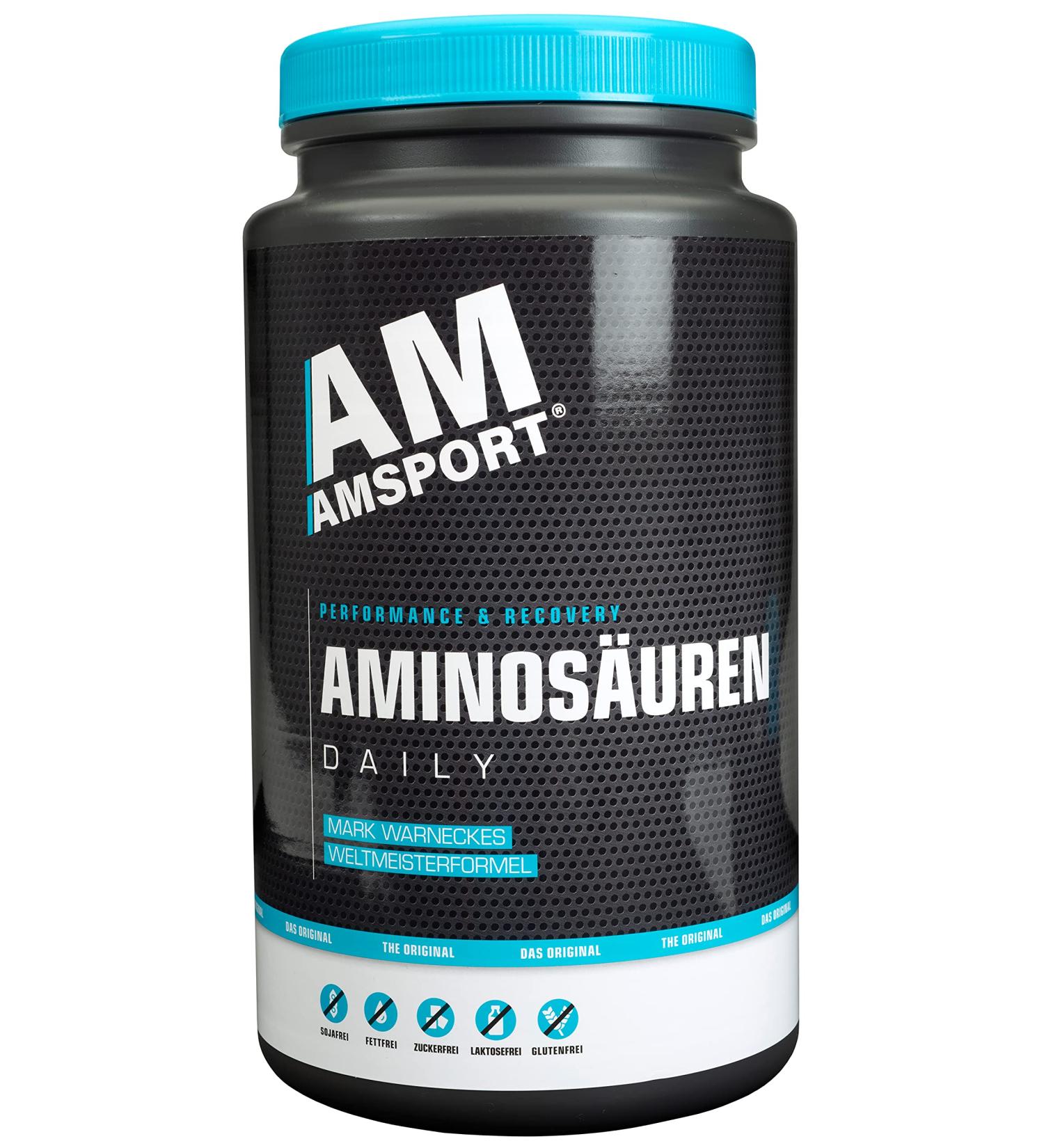 Amsport amino acids World Championship formula 750g I EAA amino acid powder for competitive sports muscle building and regeneration i neutral taste without additives i lactose and gluten-free