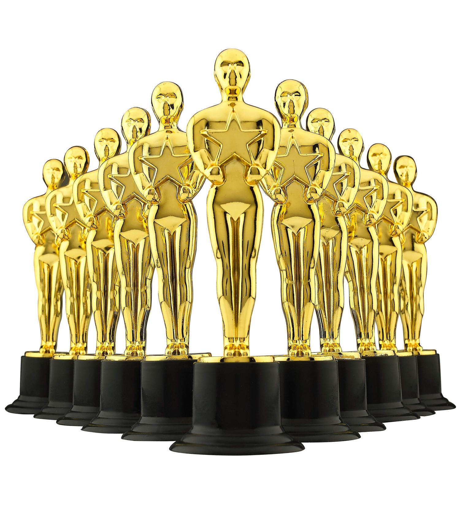 Bedwina 6 Gold Award Trophies - Pack of 12 Bulk Golden Statues for Parties and Gifts - Buy Online on GoSupps.com
