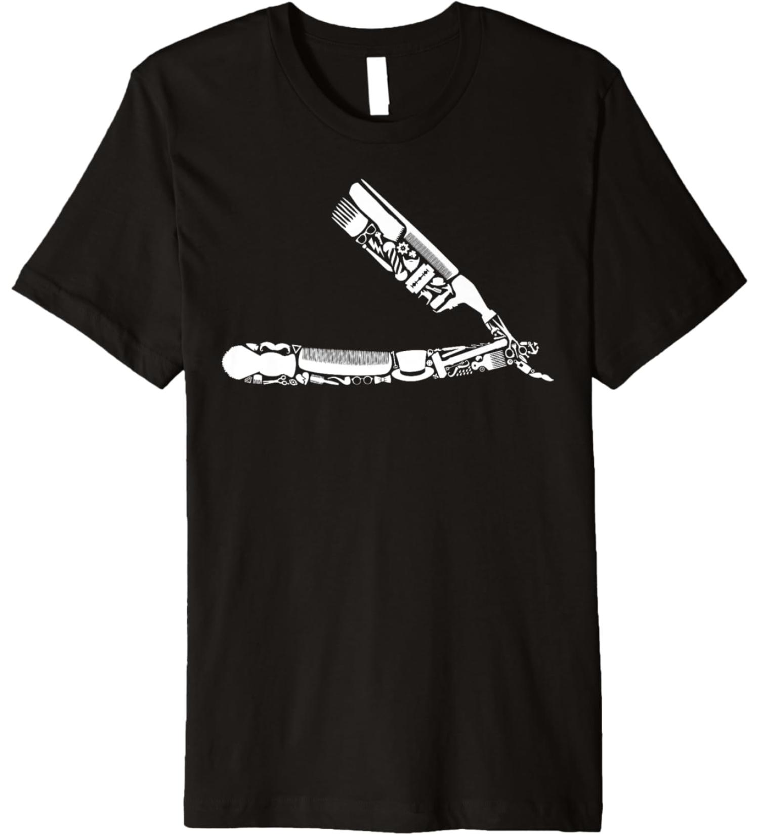 Barber's Straight Edge Razor Icons Barbershop PREMIUM SHIRT Premium T-Shirt