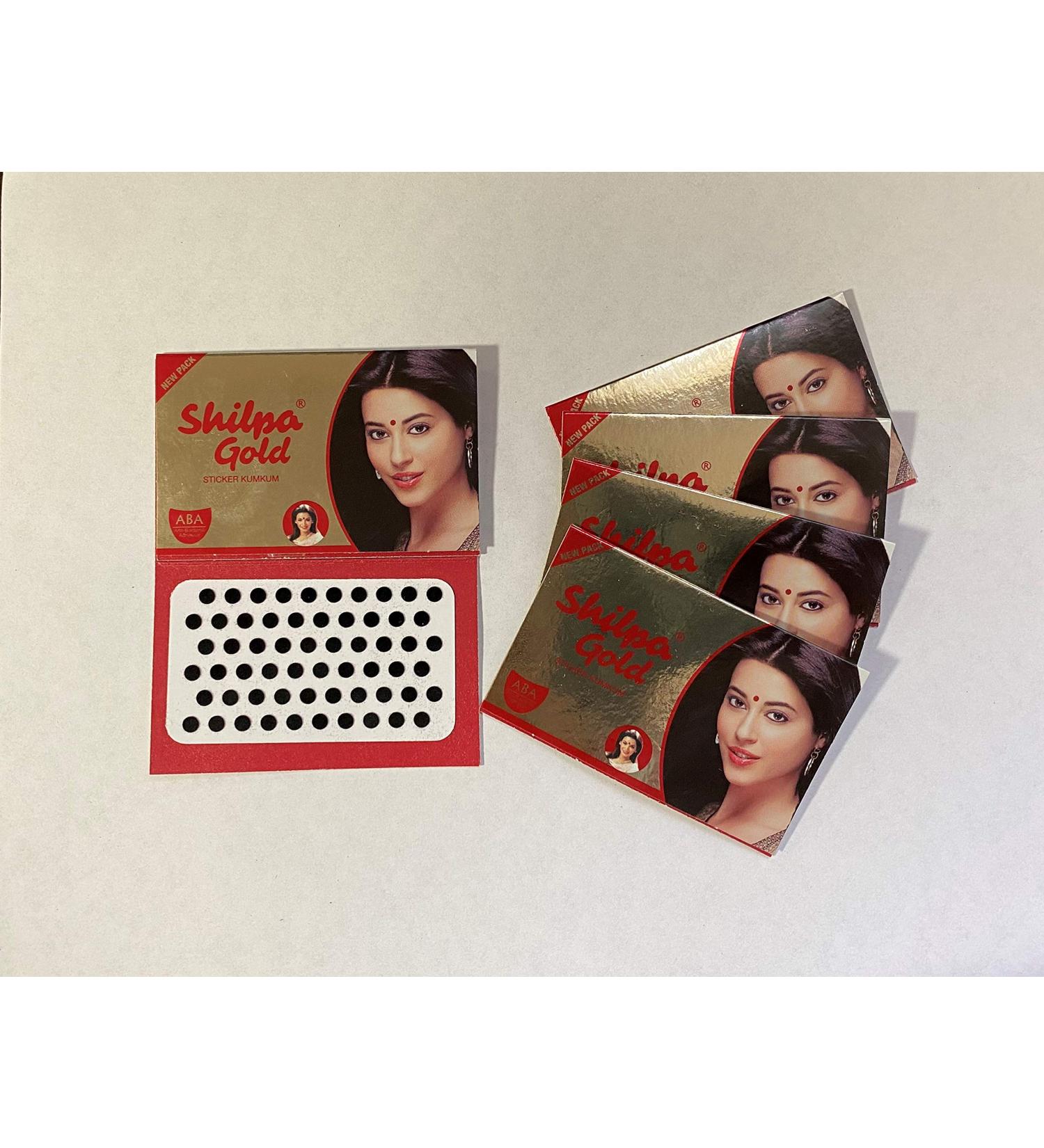 Shilpa Black Bindi Size 6 (Pack of 5 Strips) Bindi Size - 5mm