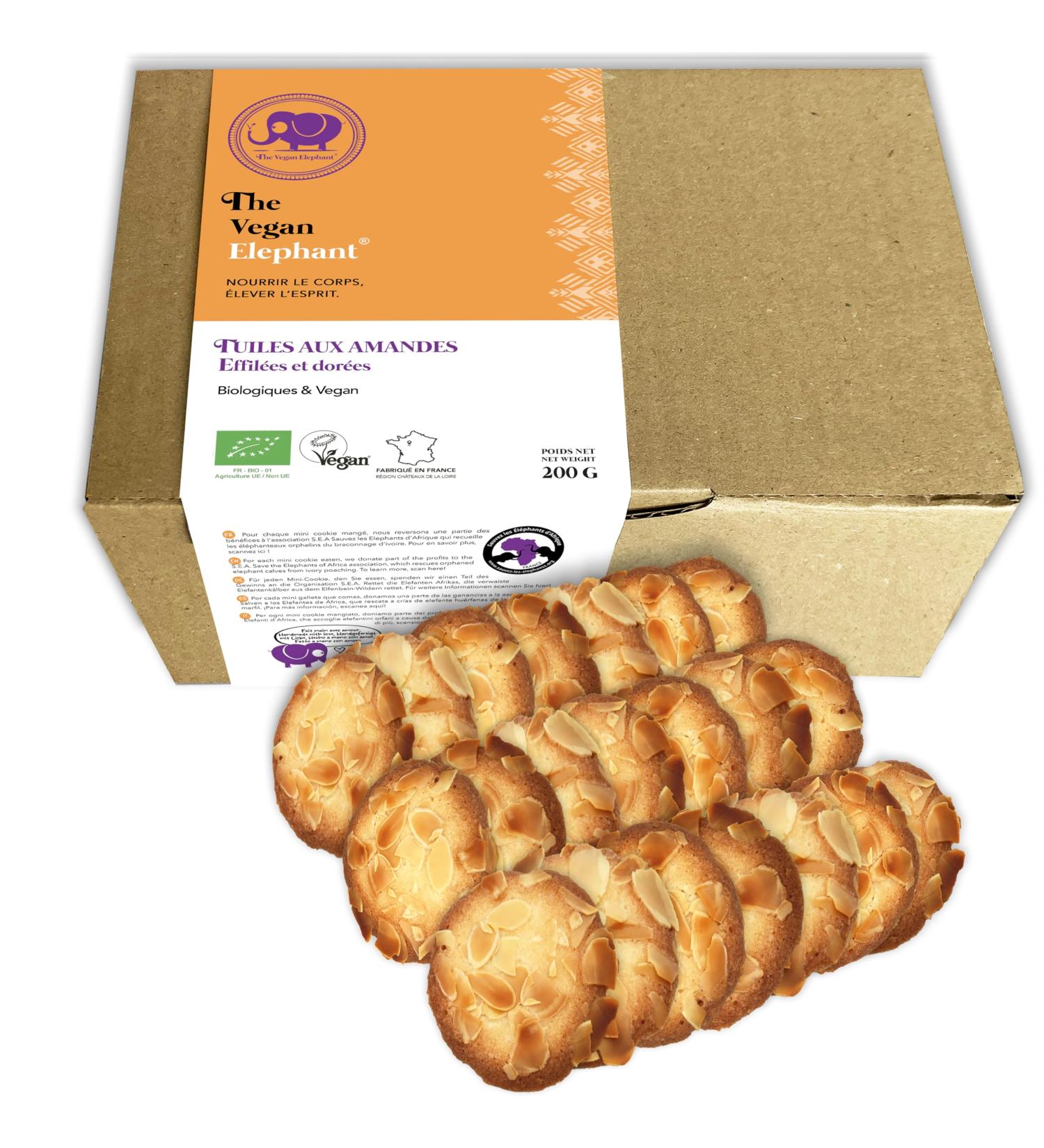 Organic & Vegan Almond Tiles with Slivered and Golden Almonds. 200g (1 Box of 200G) - Buy Online on GoSupps.com