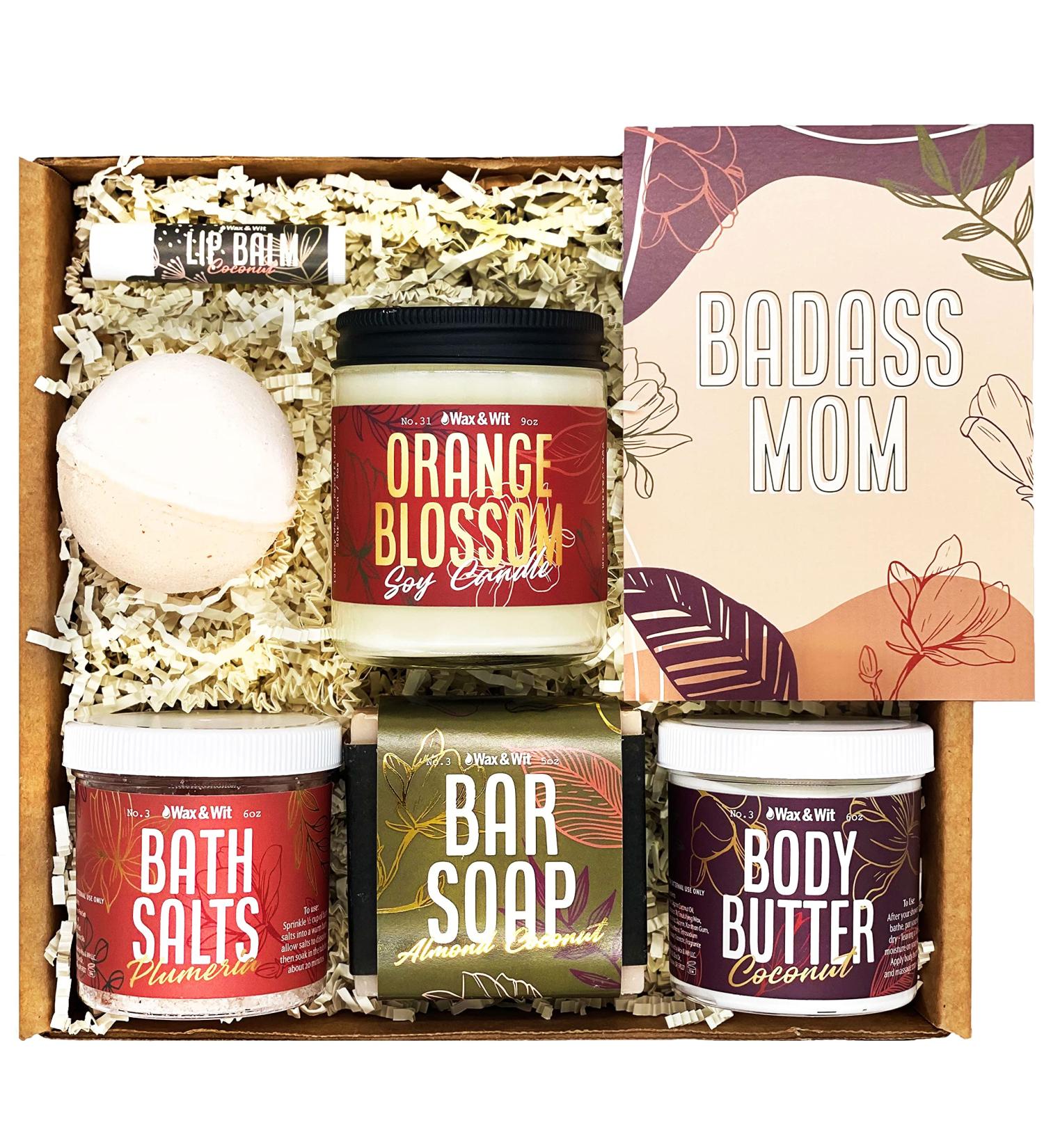Luxury Spa Set for Mom - Handcrafted 7-Piece Relaxation Kit | Perfect Mother's Day & Birthday Gifts from Daughter & Son - WAX & WIT - Buy Online on GoSupps.com