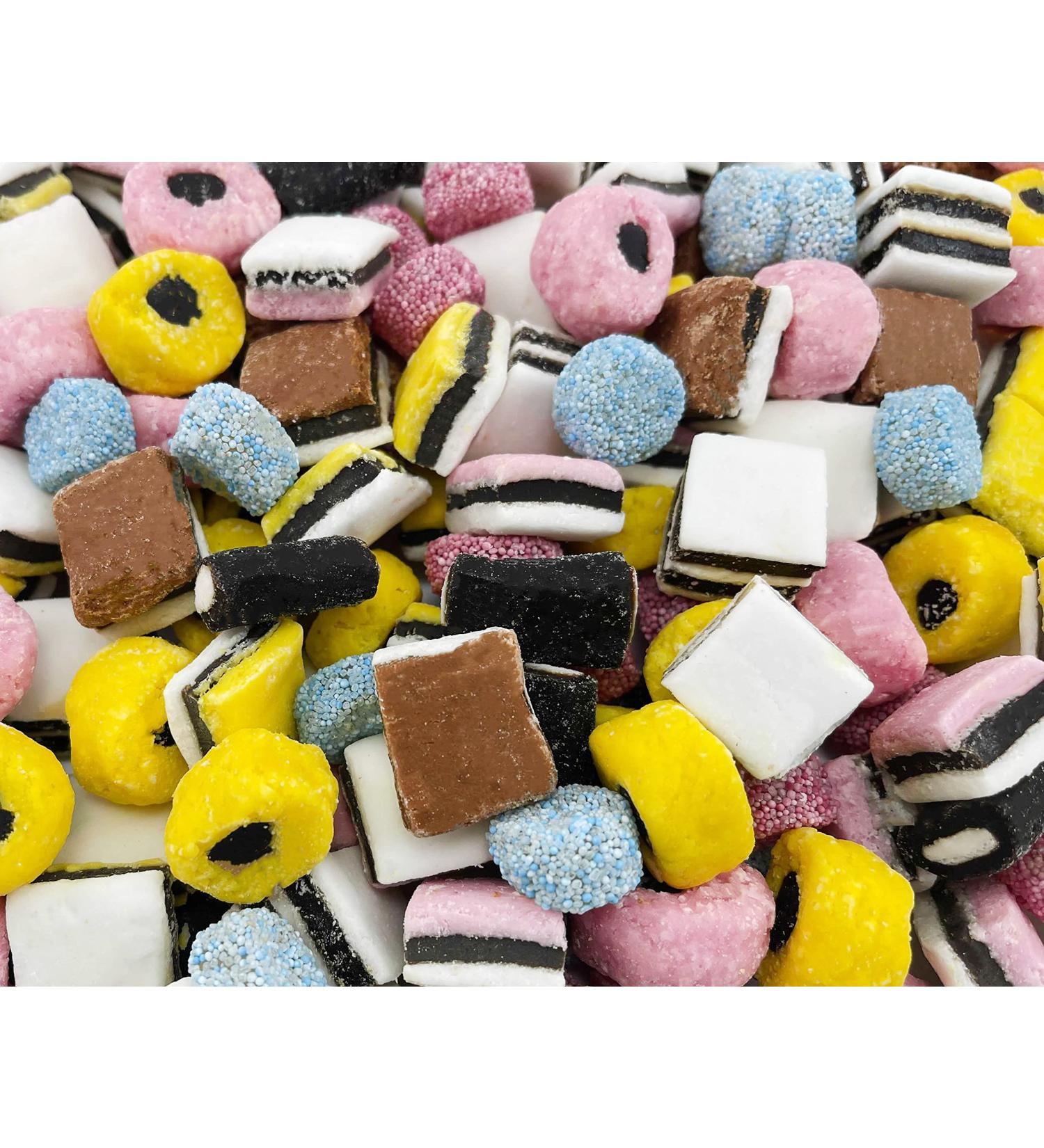 Gustaf's English Licorice Allsorts Gourmet Candy - Assorted Flavors - 2lb Bag - Buy Online on GoSupps.com