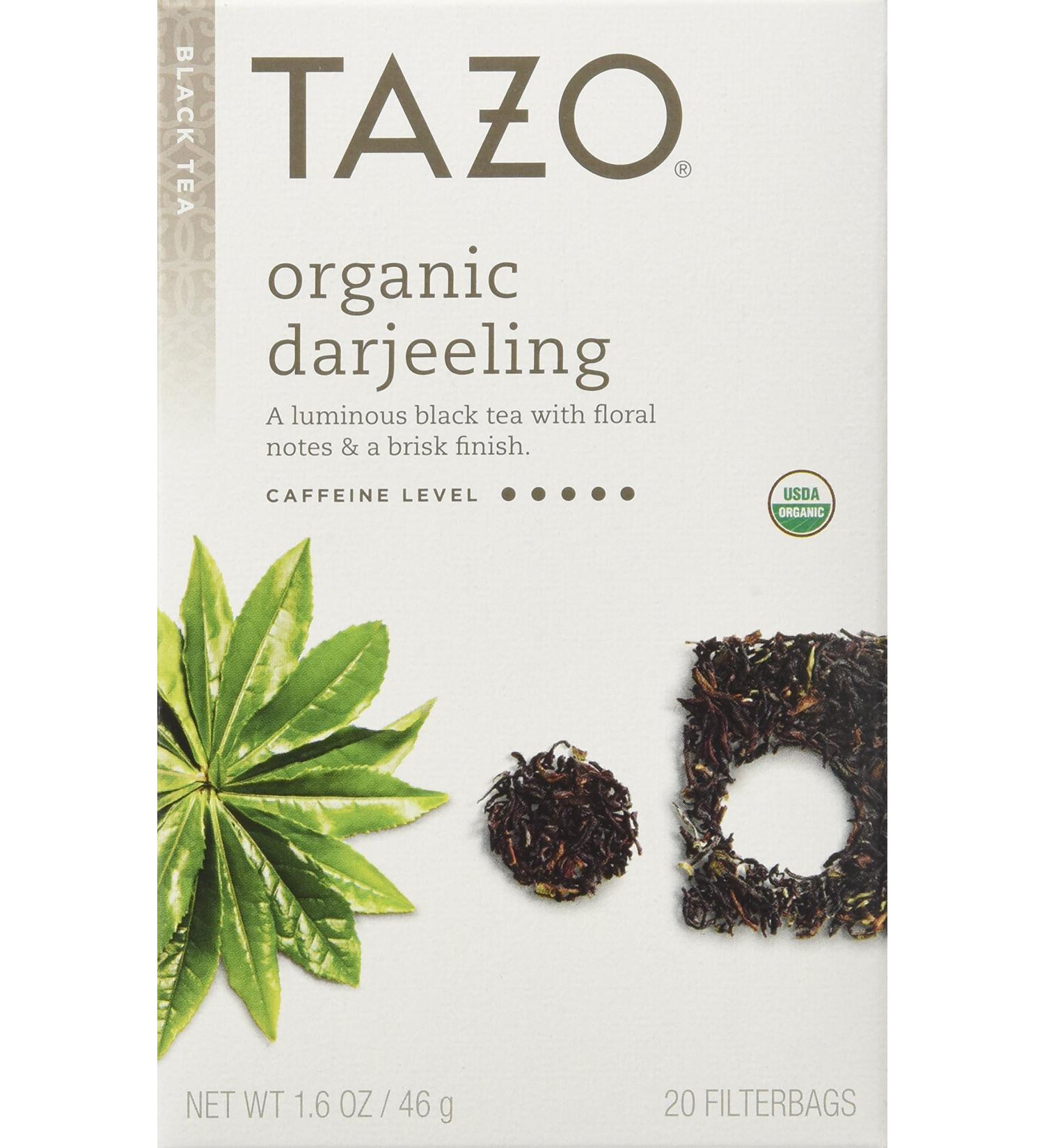 Tazo Organic Darjeeling Black Tea - 20-Count Tea Bags (Pack of 6) | Premium Black Tea - Buy Online on GoSupps.com