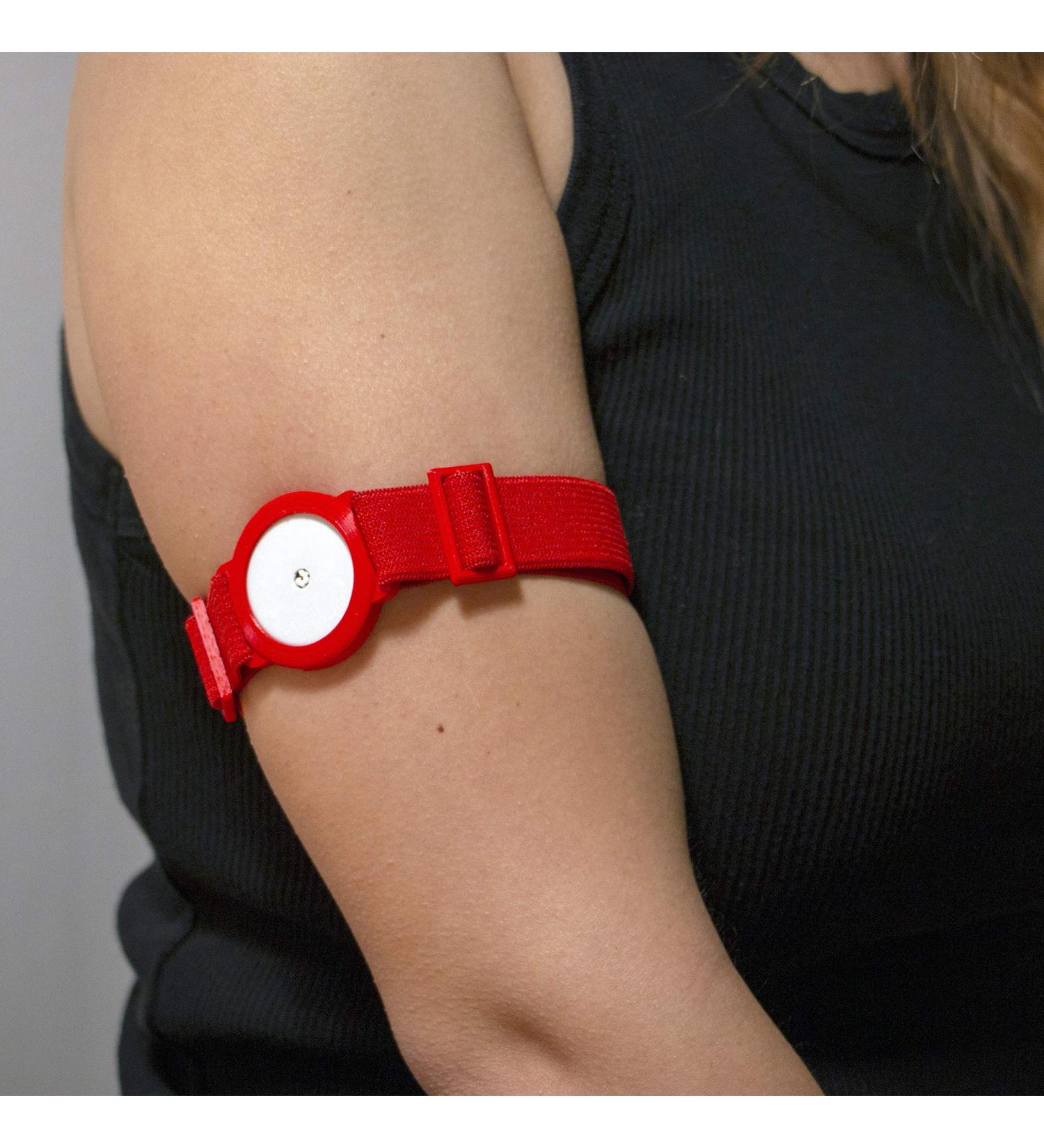 Freestyle Libre 1/2 Sensor Armband Holder Red Protects Your Sensor - Buy Online on GoSupps.com