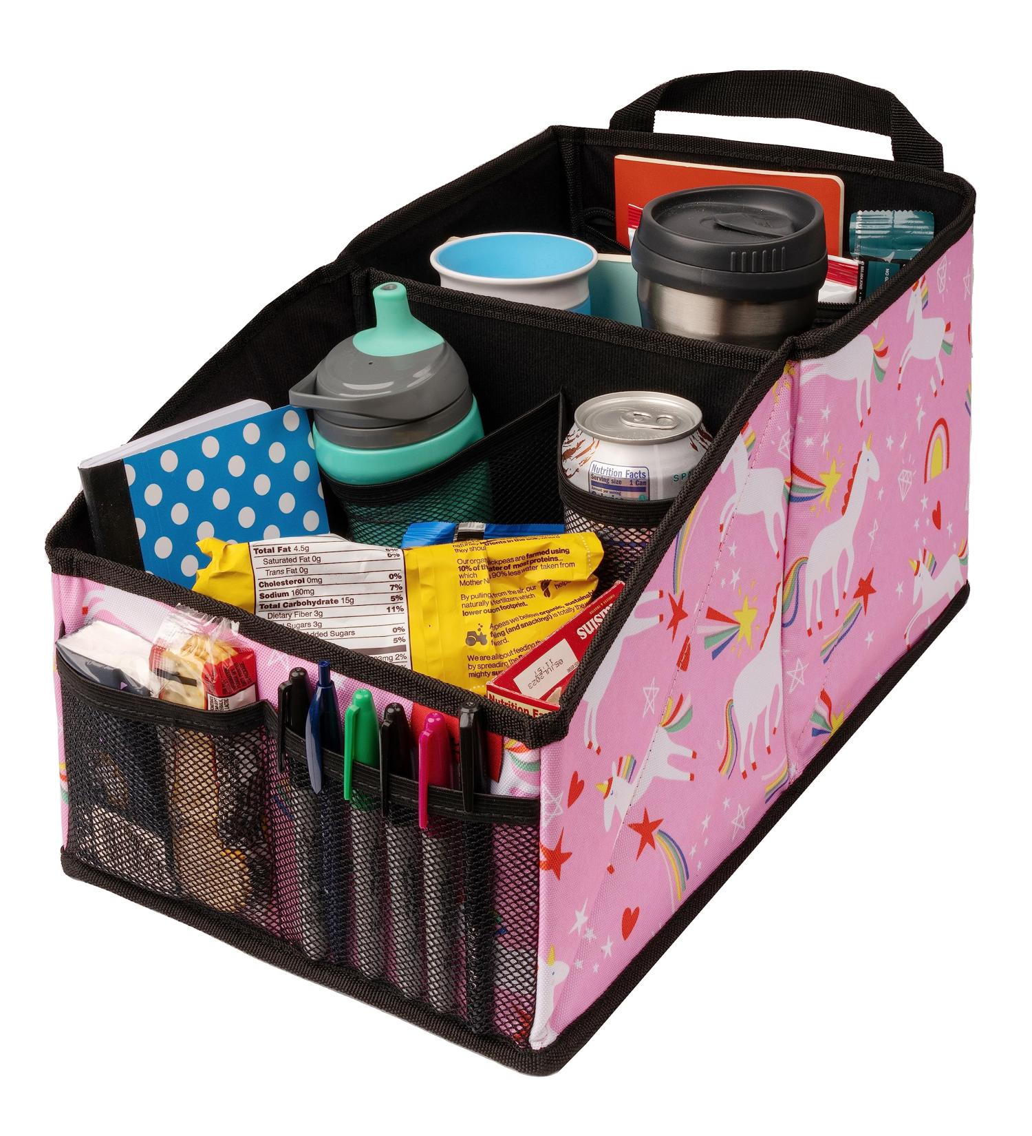 Lusso Gear Car Seat Organizer - 9 Compartment Storage for Toys, Magazines, Tissues & More (Unicorns) - Front or Backseat Organizer for Adults & Kids - Buy Online on GoSupps.com