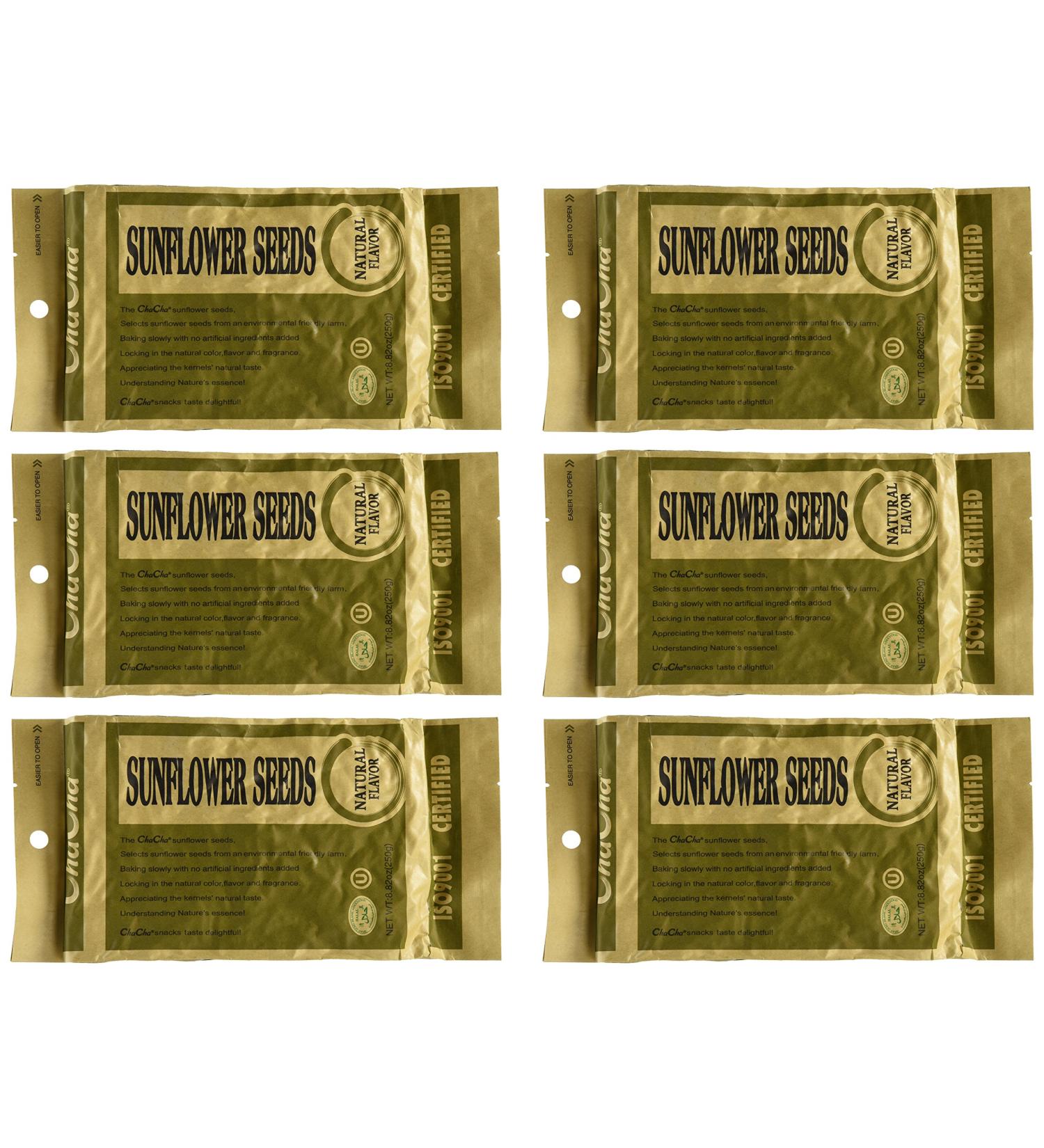 Chacha Sunflower Roasted & Salted Seeds 8.82 oz (Pack of 6) - Natural Snack Option - Buy Online on GoSupps.com