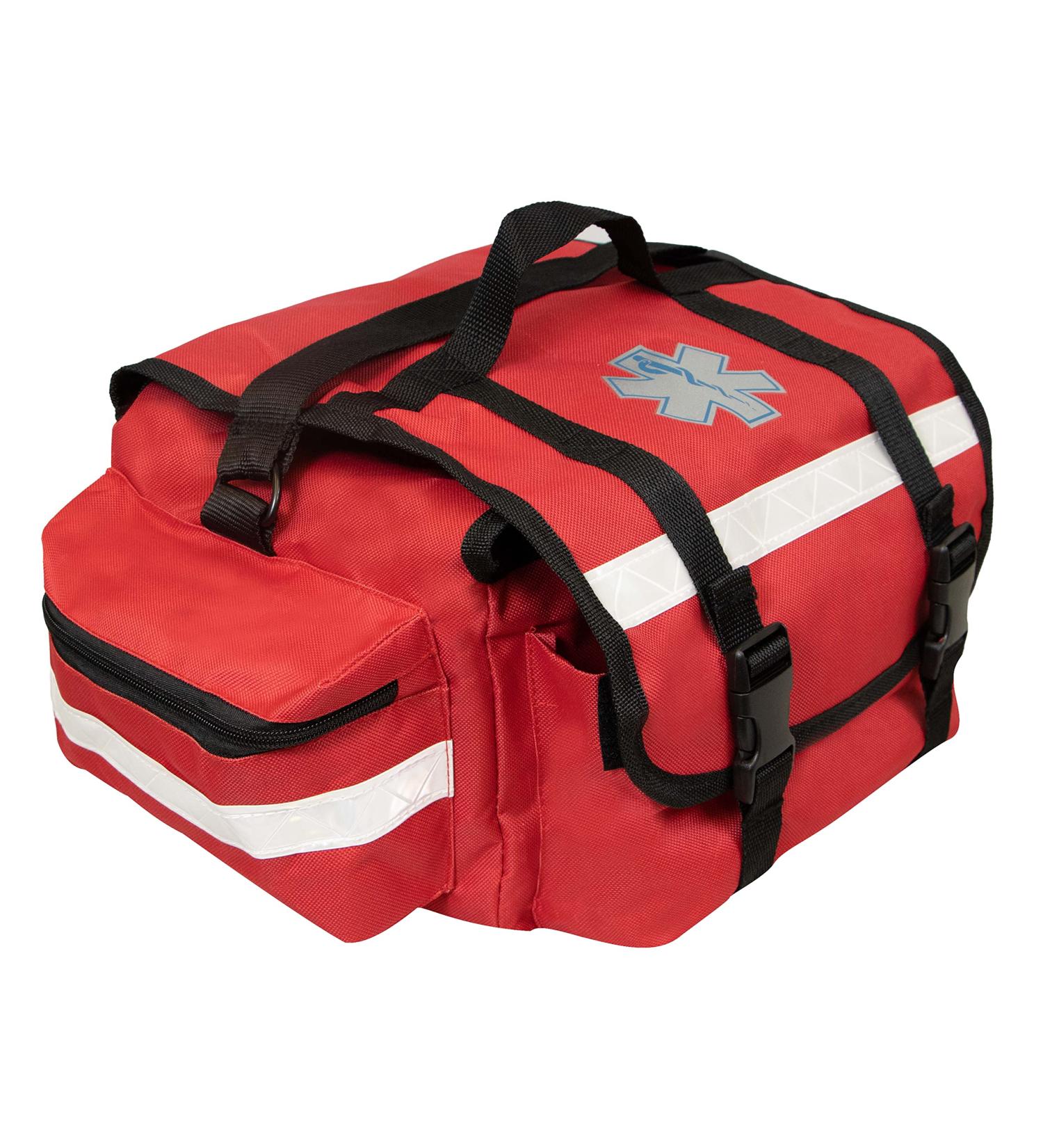 Primacare KB-RO74-R First Responder Bag - 17x9x7, Red - Professional Trauma Kit Carrier for Emergency Medical Supplies - Buy Online on GoSupps.com