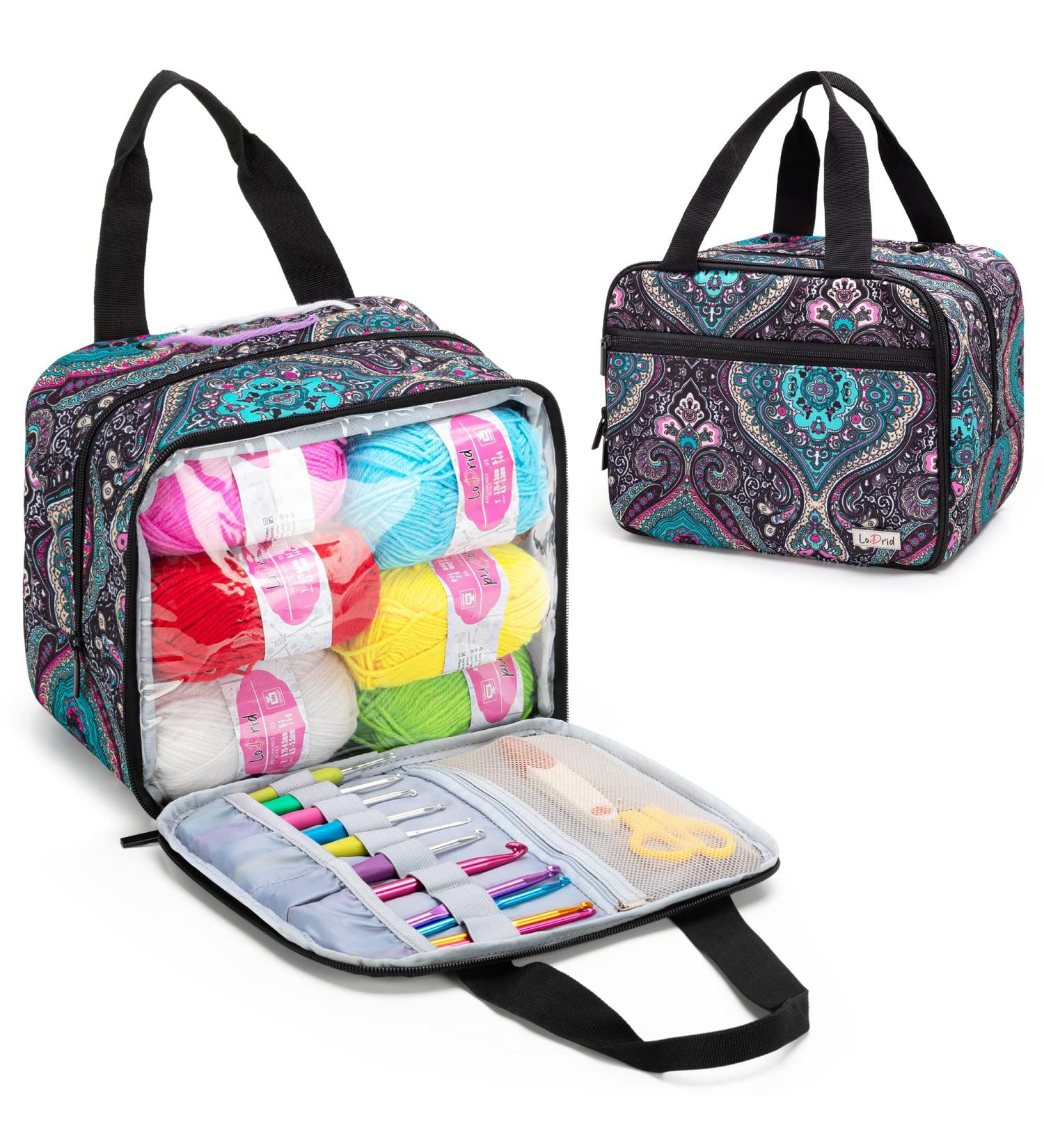 LoDrid Small Portable Knitting Bag  Crochet Yarn Storage Bag  Knitting Tote Bag for Knitting Starter Kit  Travel Yarn Organizer for Yarn & Crochet Supplies for Beginner  Kid & Adult  Totem (Bag Only) - Buy Online on GoSupps.com