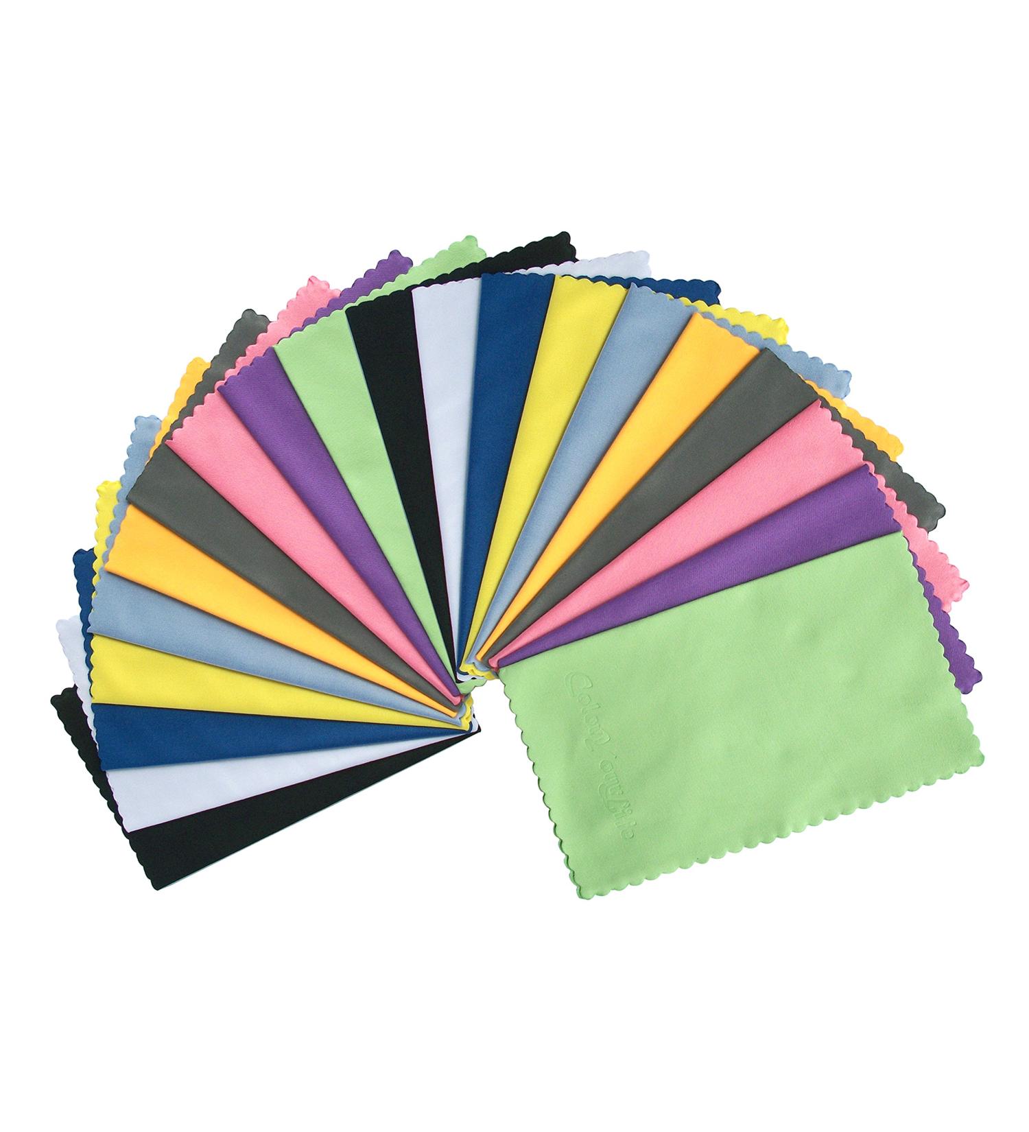 ColorYourLife 20-Pack Microfiber Cleaning Cloths for Smart Phones, Laptops, Tablets, Cameras & More - Buy Online on GoSupps.com