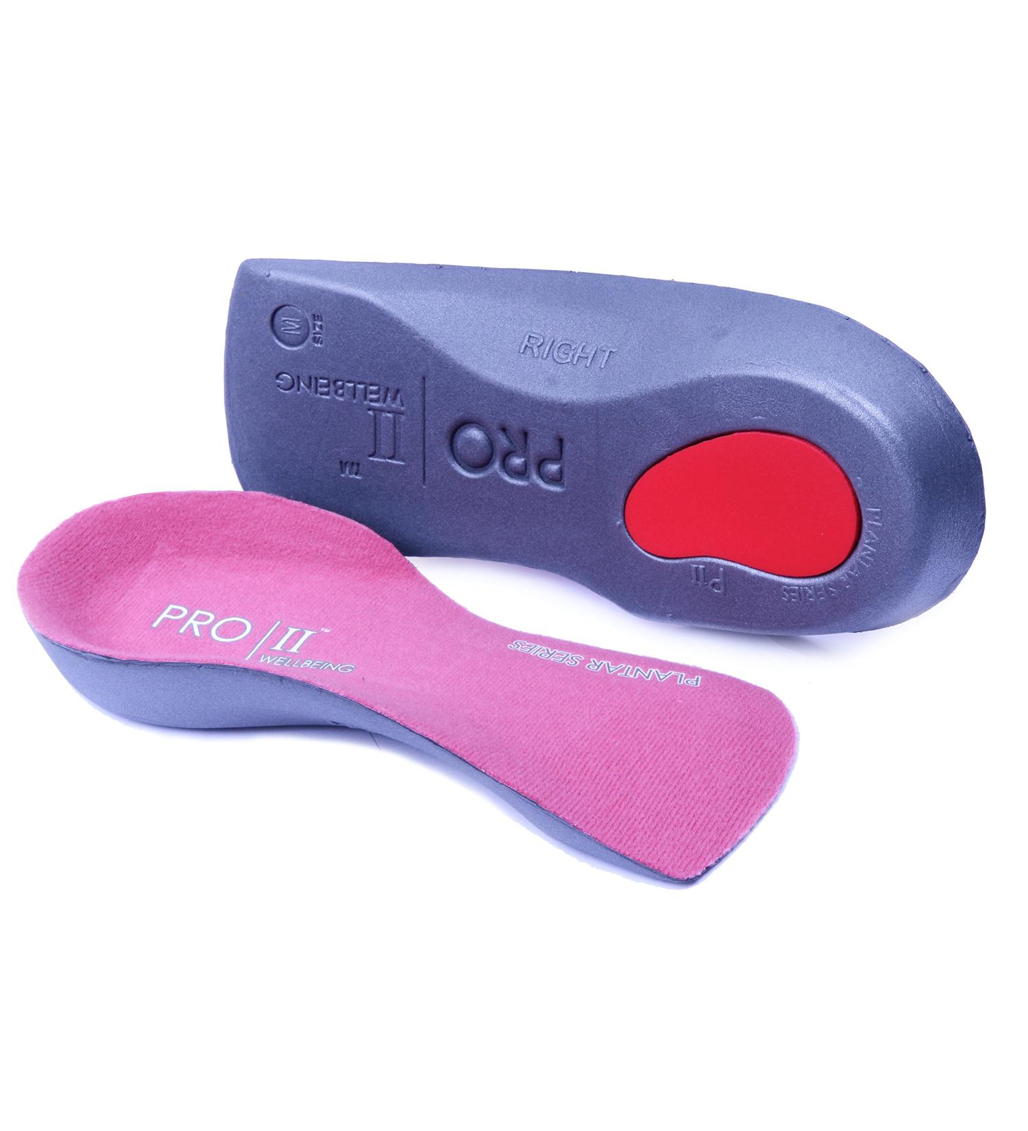 PRO 11 WELLBEING 3/4 Insoles for Plantar Fasciitis & Over-Pronation - Size 11/13 UK Pink - Buy Online on GoSupps.com
