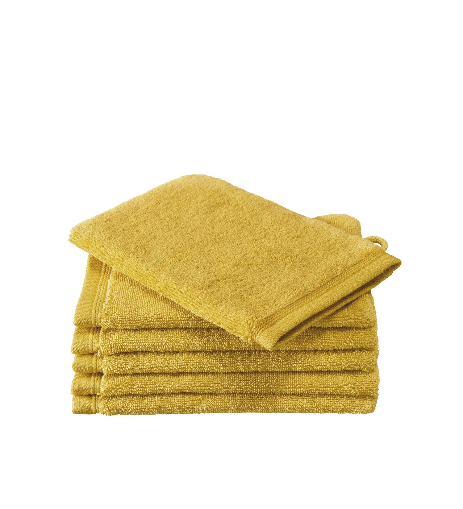 De Witte Lietaer Contessa Luxe Face Cloth Cotton Ochre 16x22 cm Set of 6 - Buy Online on GoSupps.com