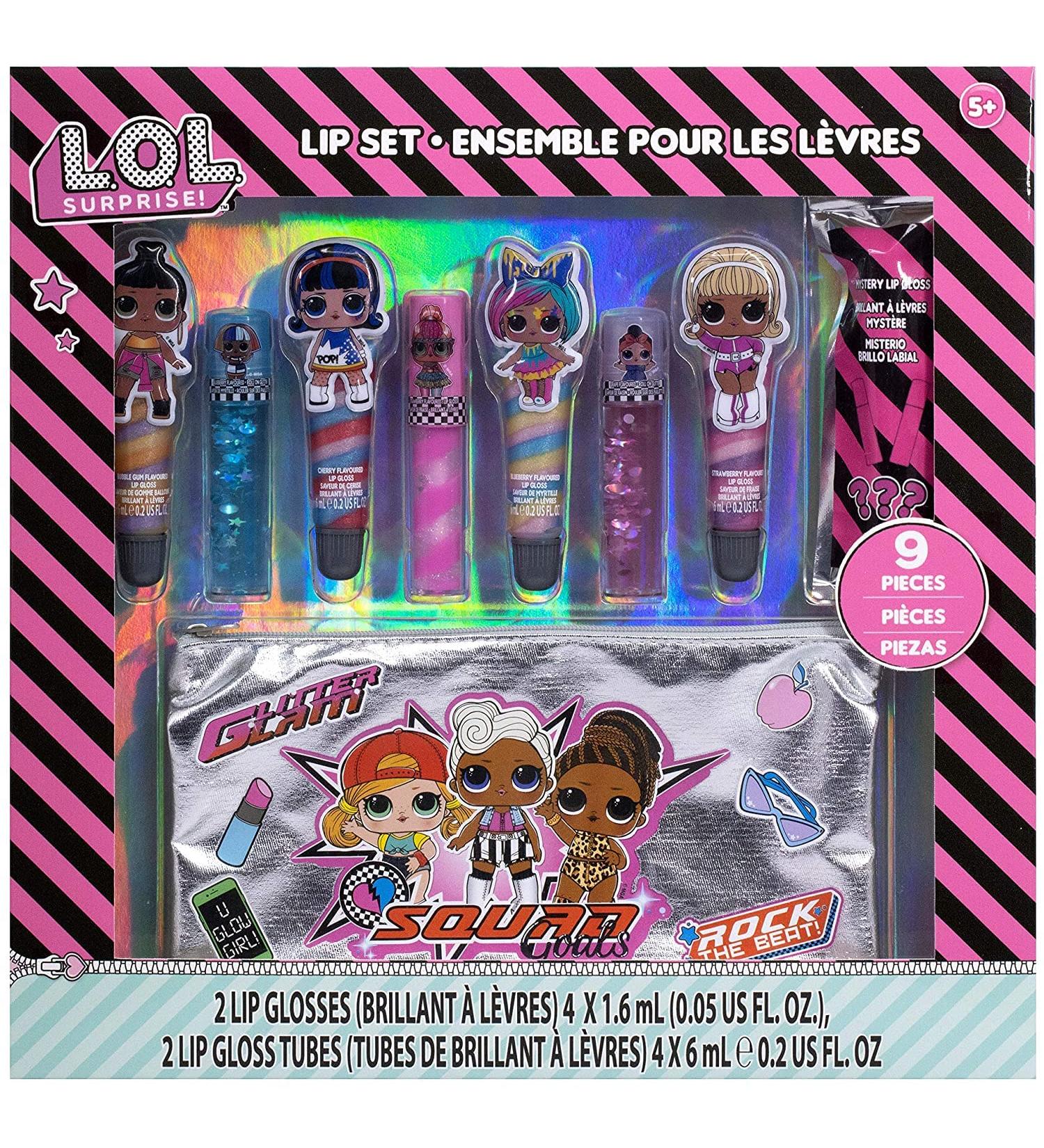 L.O.L Surprise! Townley Girl Makeup Set - 8 Flavored Lip Glosses for Girls | Ages 5+ - Includes 1 Surprise Lip Gloss - Buy Online on GoSupps.com