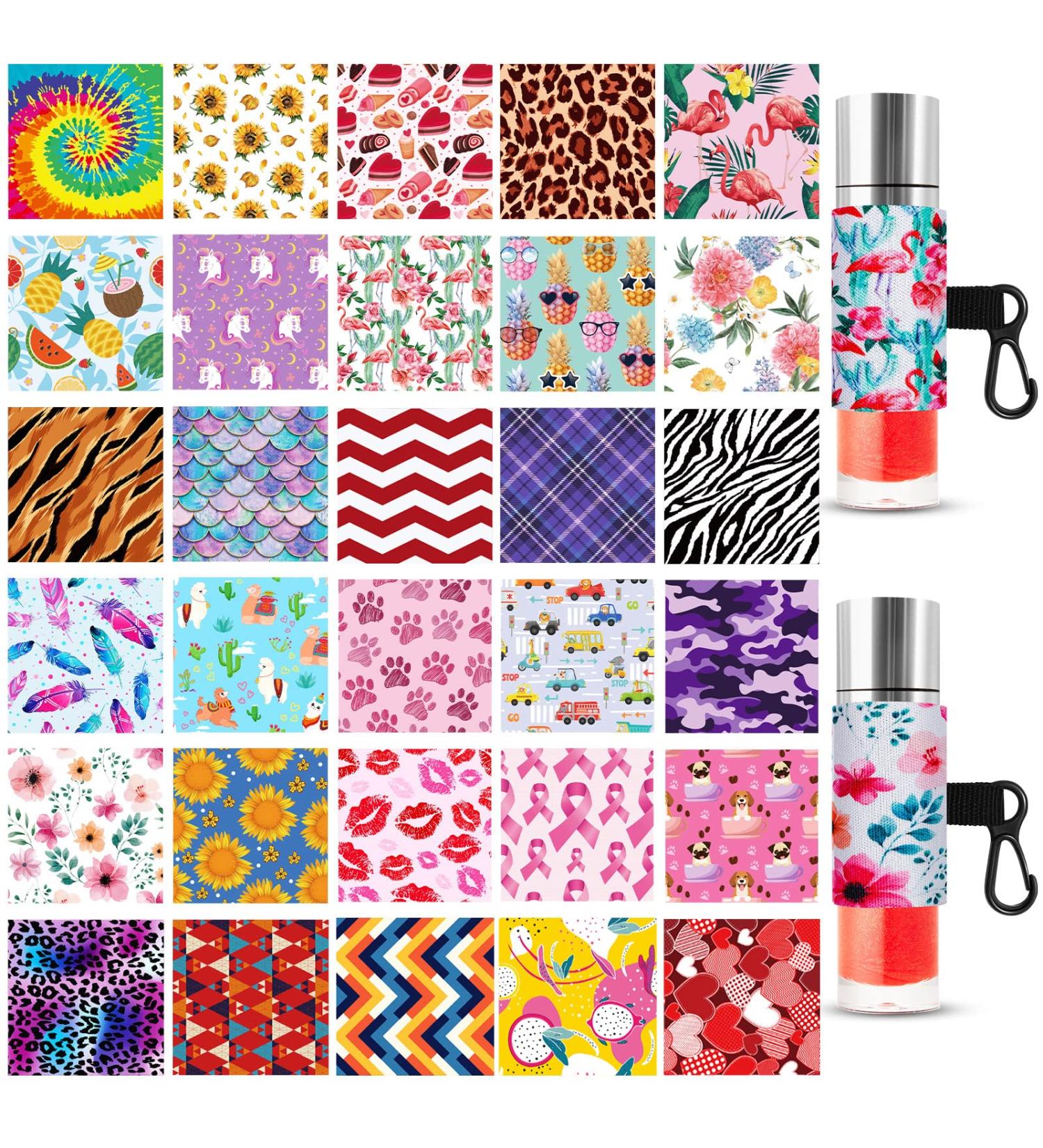 Outus 60 Pcs Lip Balm Holder Keychain for Standard Lip Balm - Bulk Elastic Lipstick Sleeve with Clip - Buy Online on GoSupps.com