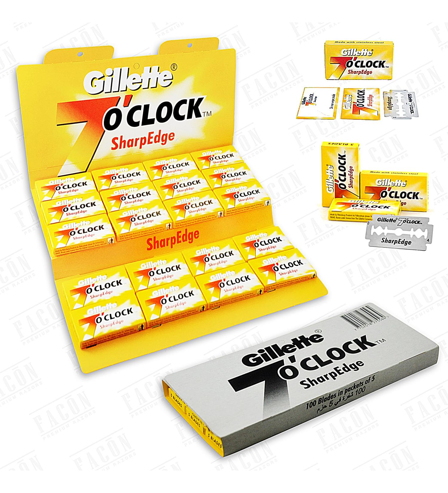 100 7 O'clock SharpEdge Platinum DE Razor Blades - Long-lasting, Premium Quality (200+ Shaves) - Buy Online on GoSupps.com