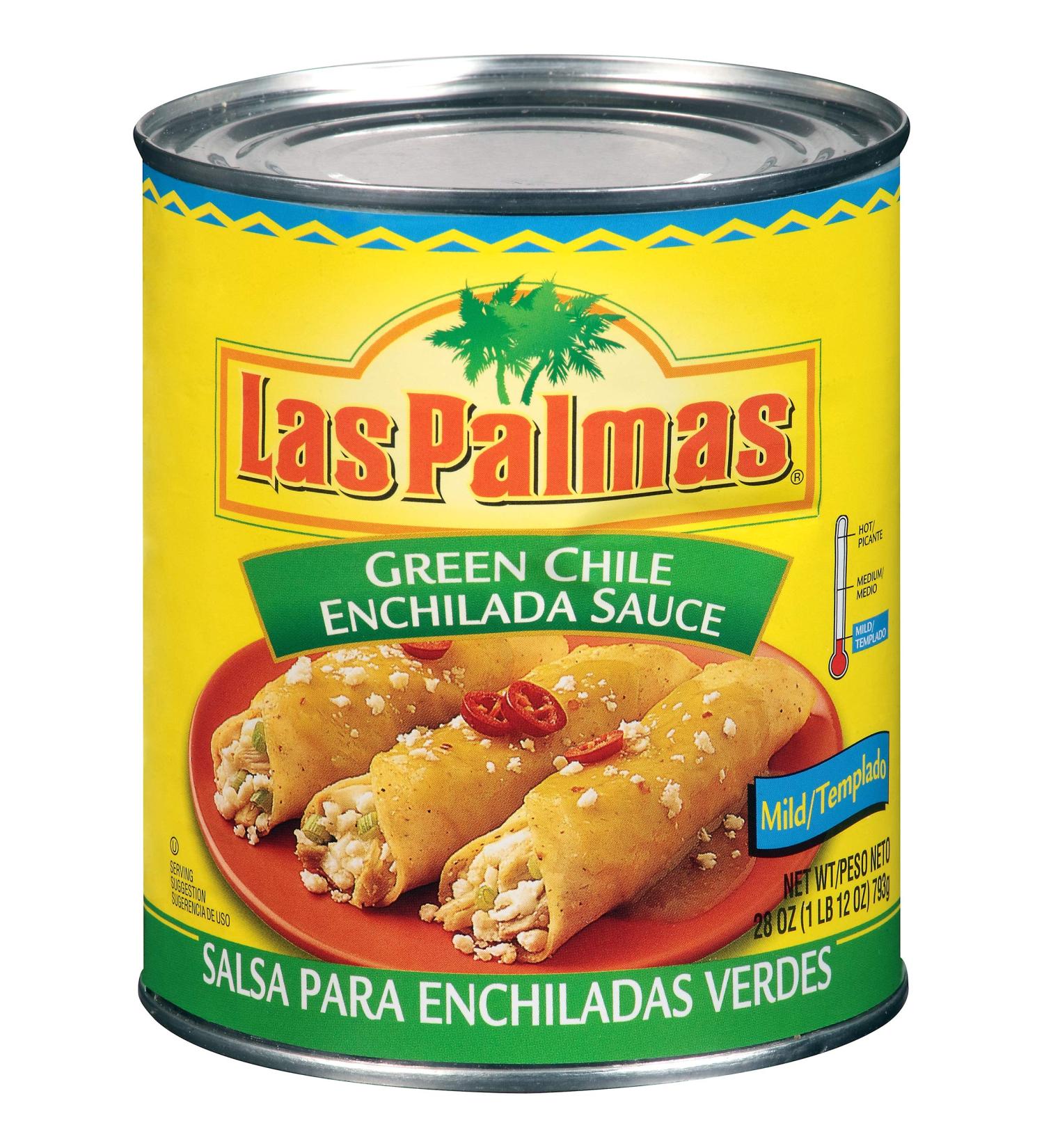 Las Palmas Enchilada Sauce Medium Green Chile 28oz (Pack of 12) - Authentic Mexican Flavors - Buy Online on GoSupps.com