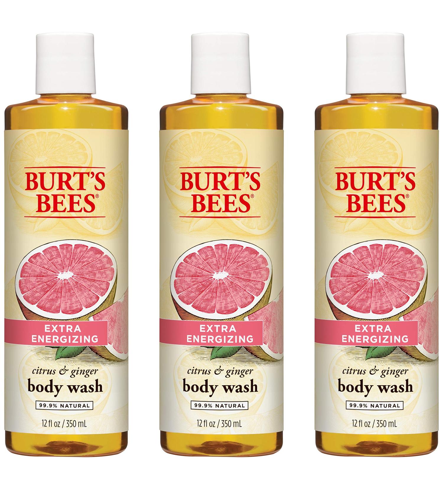Burt's Bees Citrus and Ginger Body Wash 12 oz - Pack of 3 | Energizing Formula | 3-Pack 12 fl oz Bottles - Buy Online on GoSupps.com