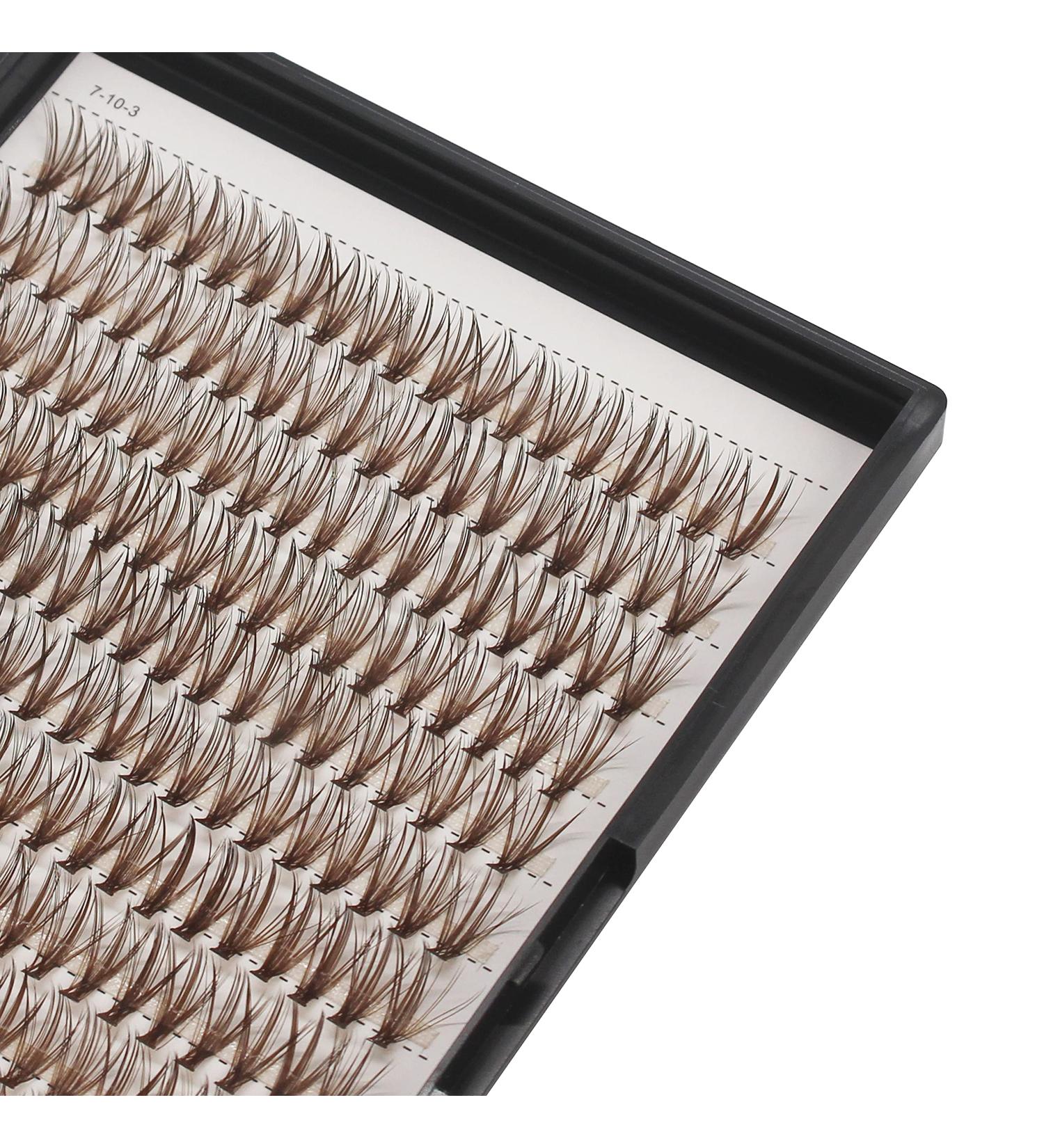 Dedila 3D Volume Brown Cluster Eyelashes 0.07mm D Curl - 12mm - Buy Online on GoSupps.com