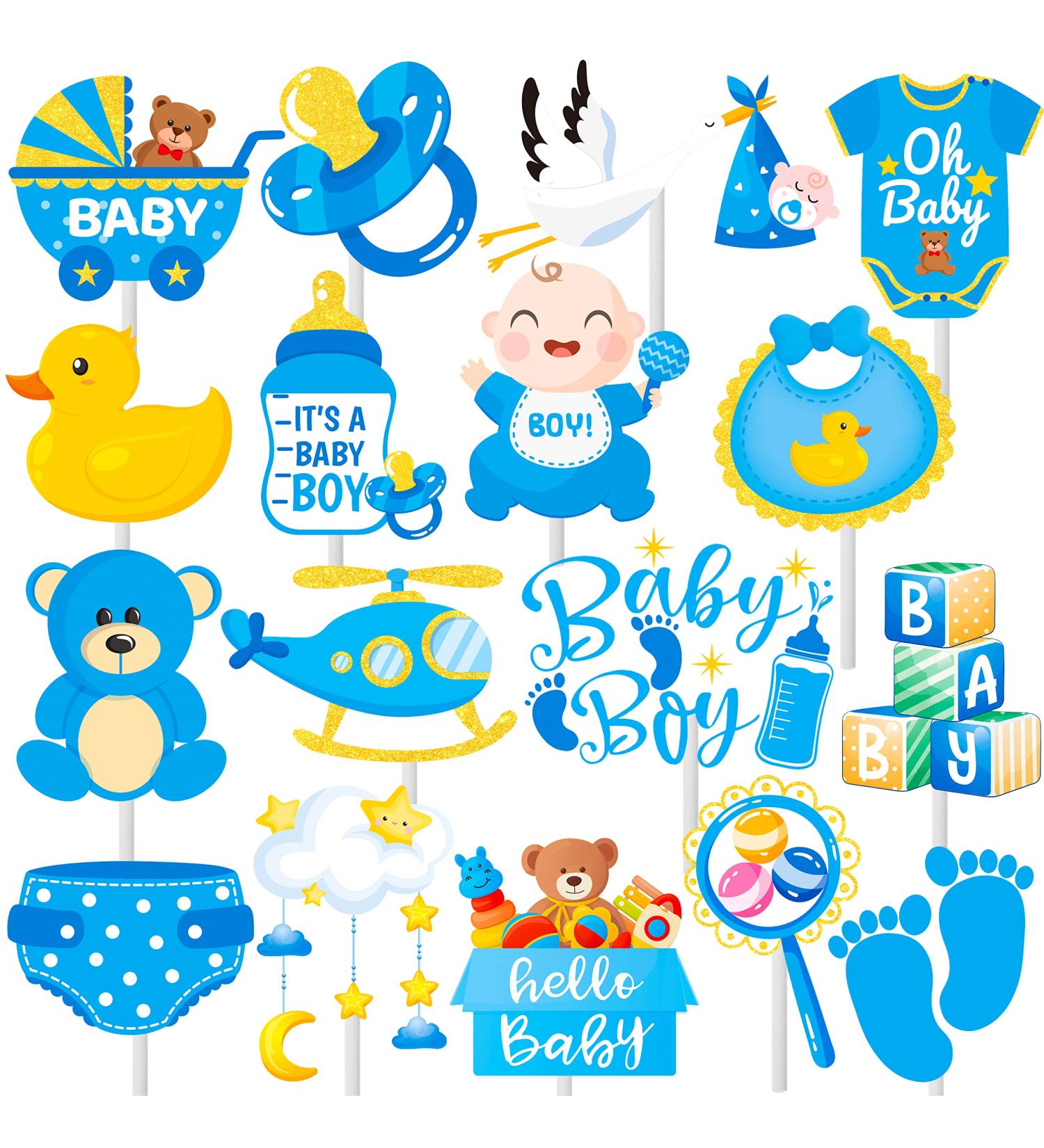 Baby Shower Cupcake Toppers It s A Boy Party Cupcake Picks for baby Shower Welcome Baby Boy Gender Reveal Party Decoration Supplies - Buy Online on GoSupps.com