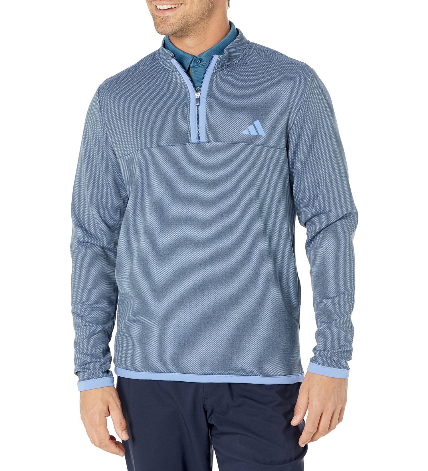 adidas Men's Microdot Quarter Zip Pullover Collegiate Navy XX-Large