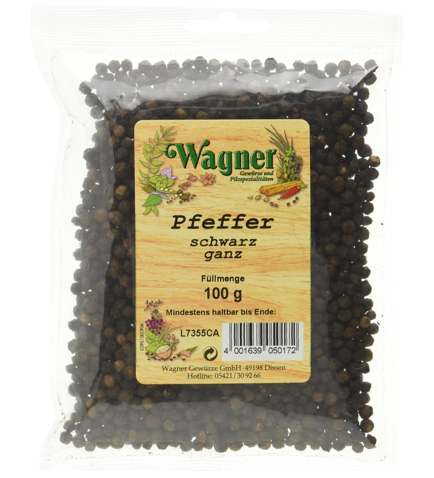 Wagner Spices Black Pepper Whole Pack of 2 (200g) | Premium Quality & International Shipping - Buy Online on GoSupps.com