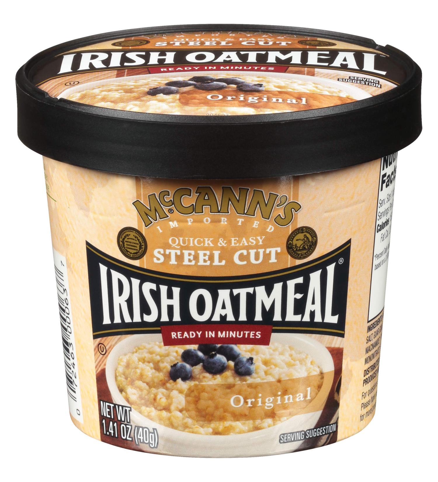 McCann's Instant Oatmeal Cups - Original Flavor, 1.4oz (Pack of 12) - Quick & Healthy Breakfast - Buy Online on GoSupps.com