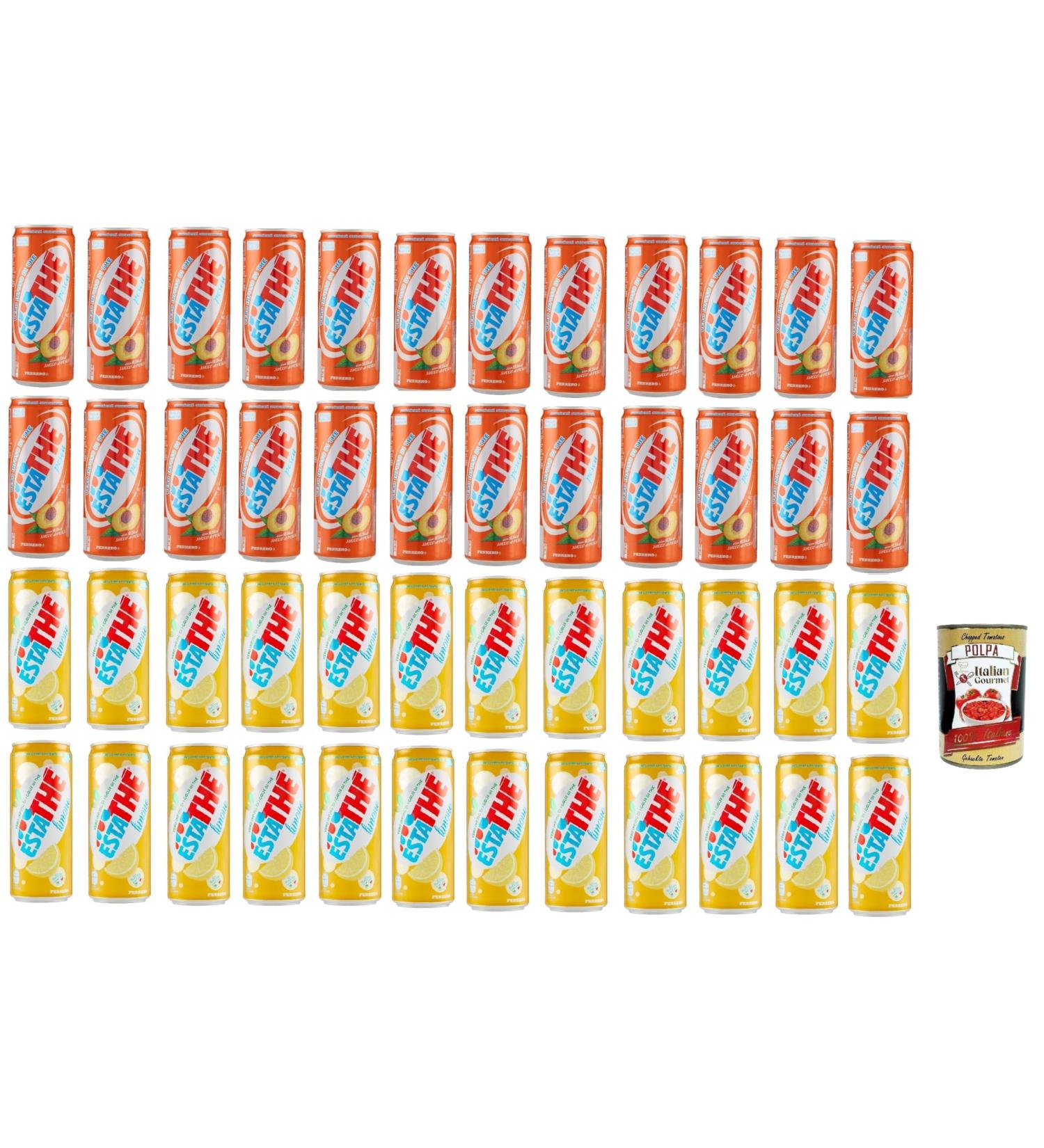  Italian Gourmet E.R. Ferrero Estathe Iced Tea Lemon Peach Test Pack (48 x 330ml boxes) + Italian Gourmet Polpa 400g - Buy Online on GoSupps.com